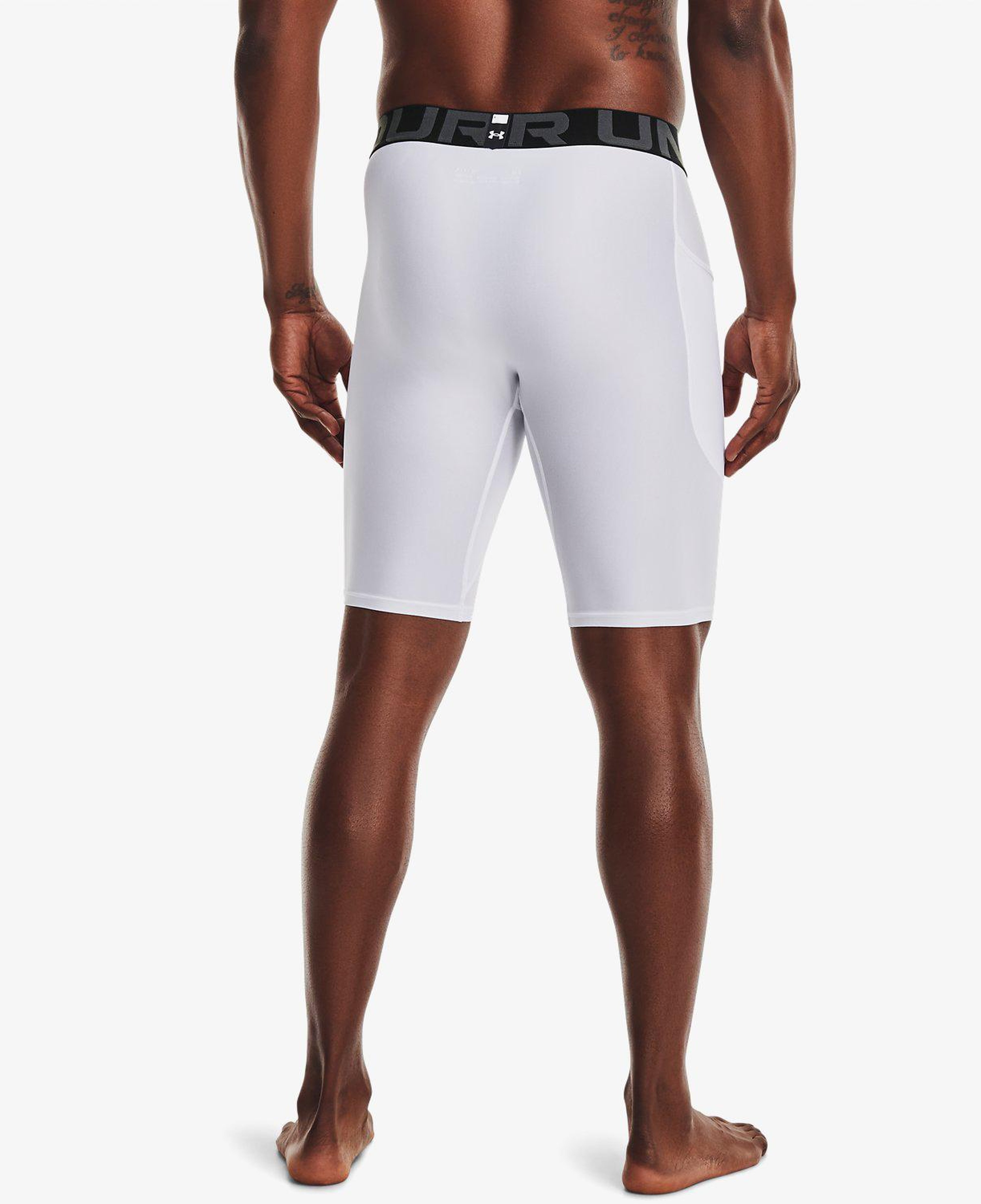 Under Armour HeatGear Pocket Long Erkek Beyaz Şort