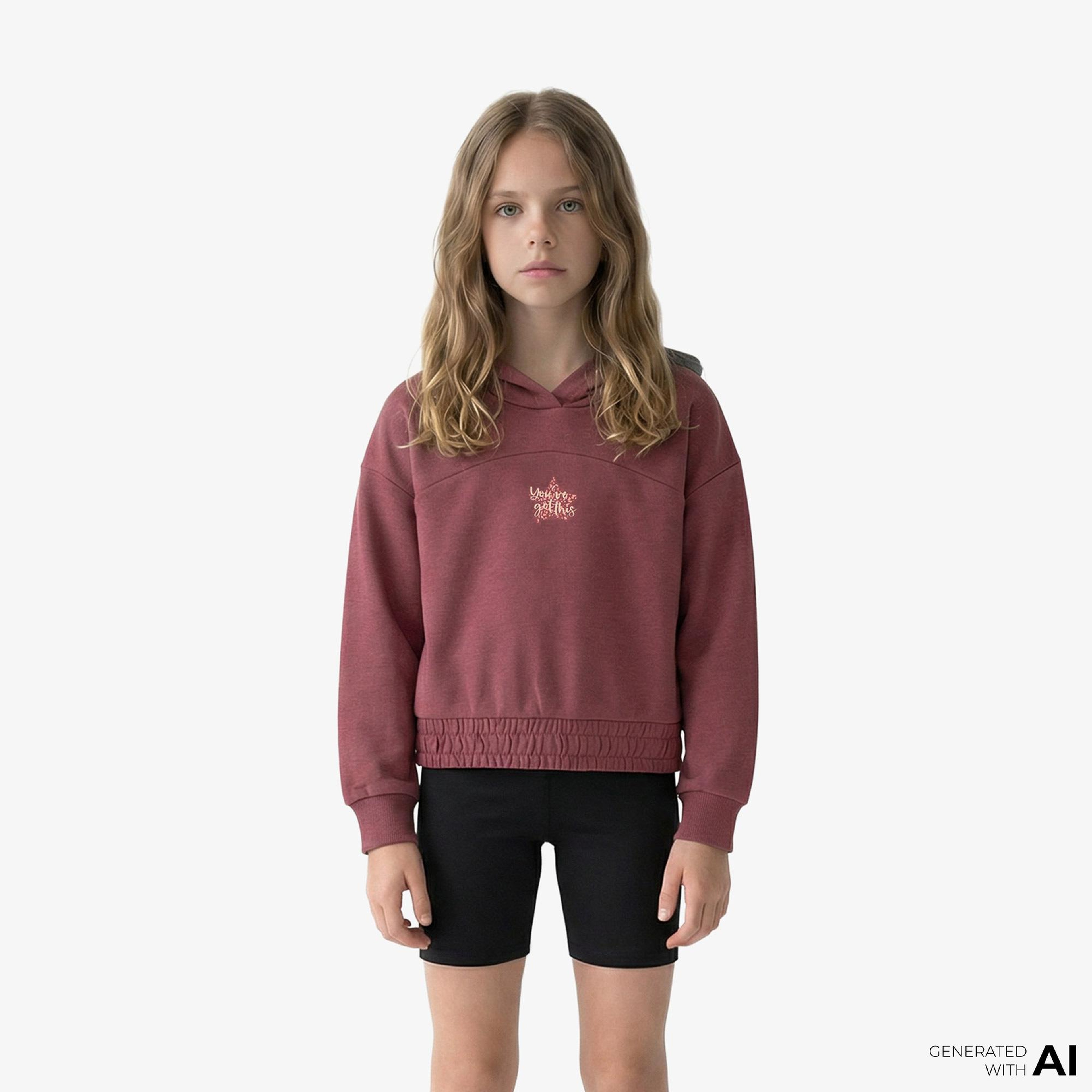 Energetics Full-Zipped Çocuk Kırmızı Günlük Sweatshirt