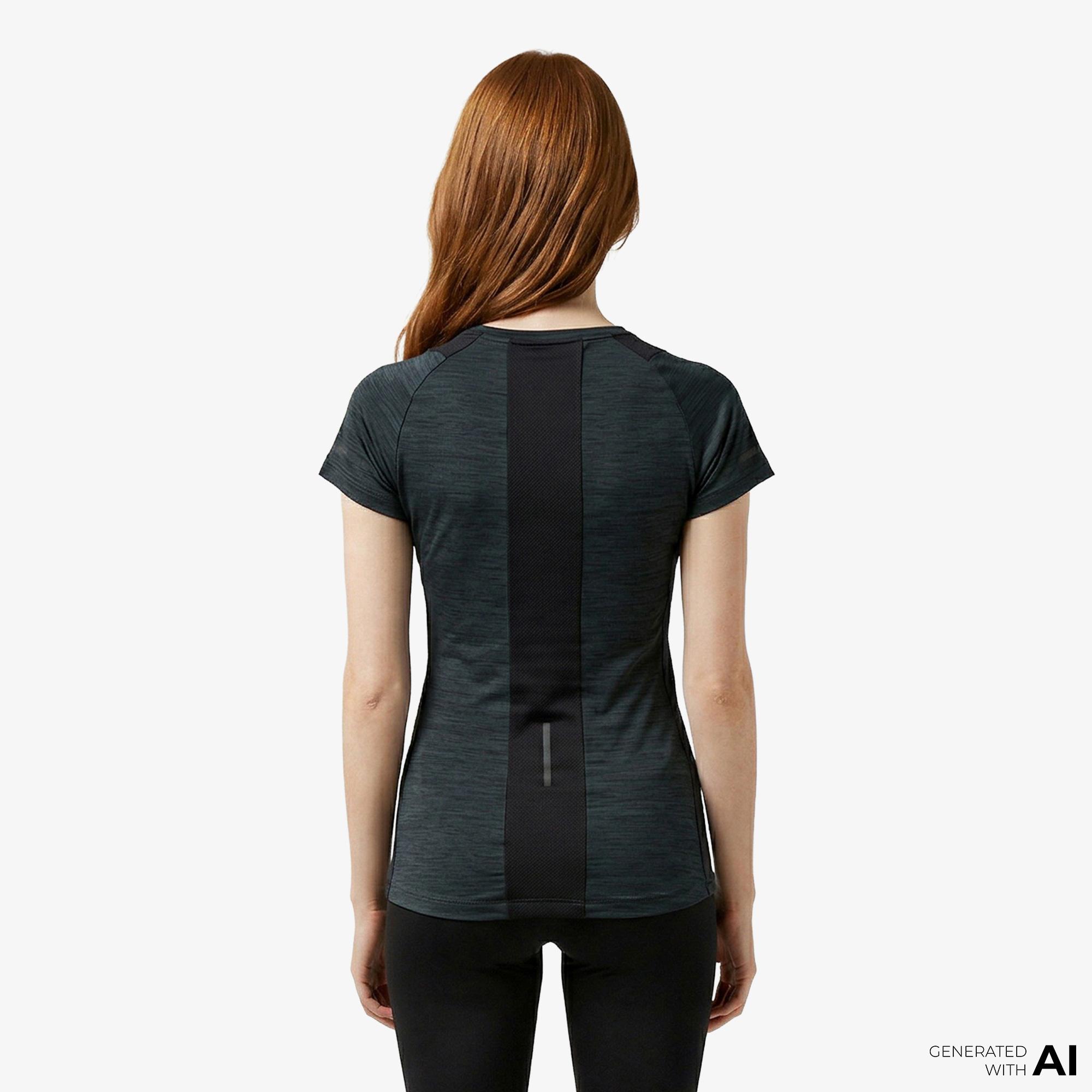 Energetics Evii SS Kadın Siyah Koşu T-Shirt