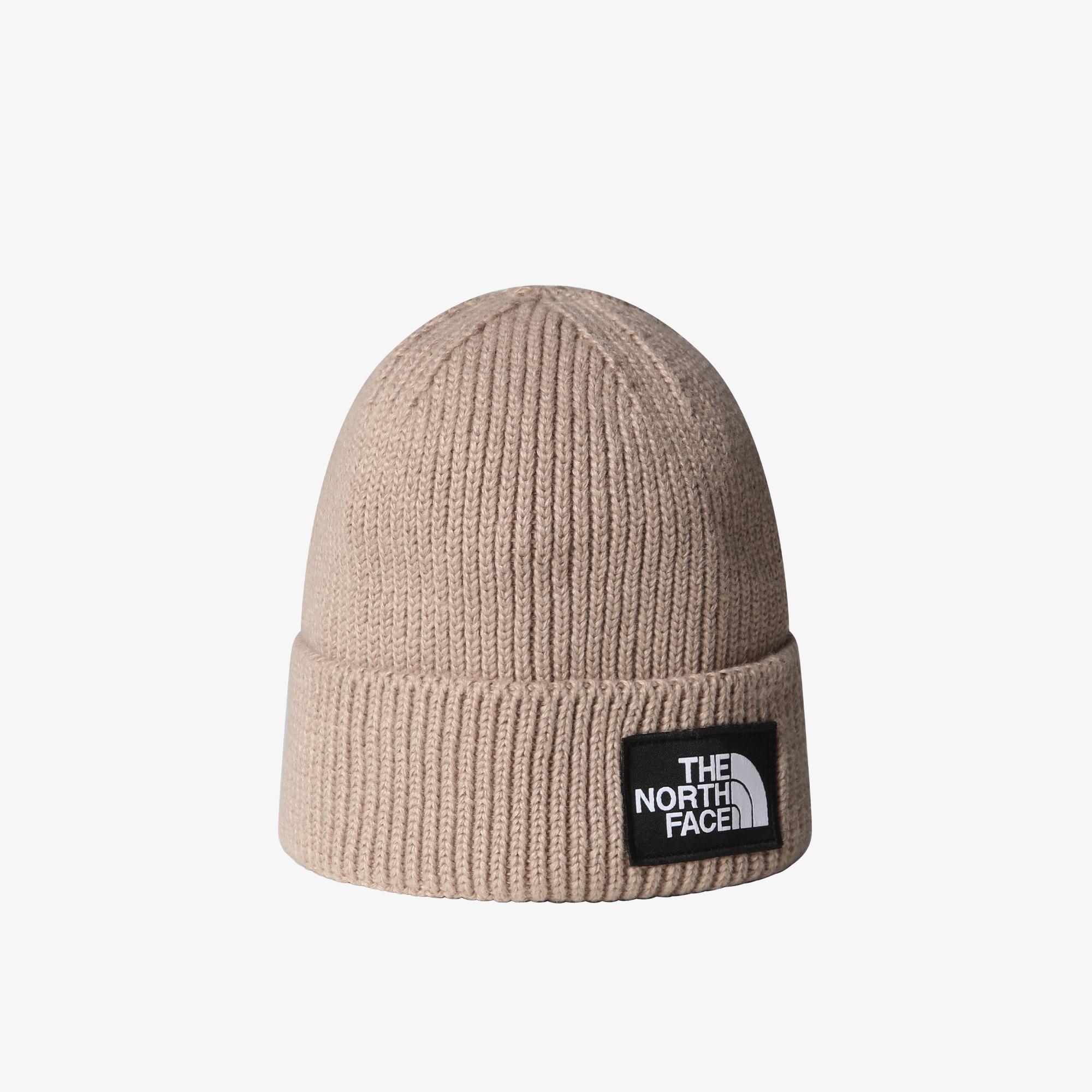 The North Face Logo Box Cuffed Unisex Gri Outdoor Bere