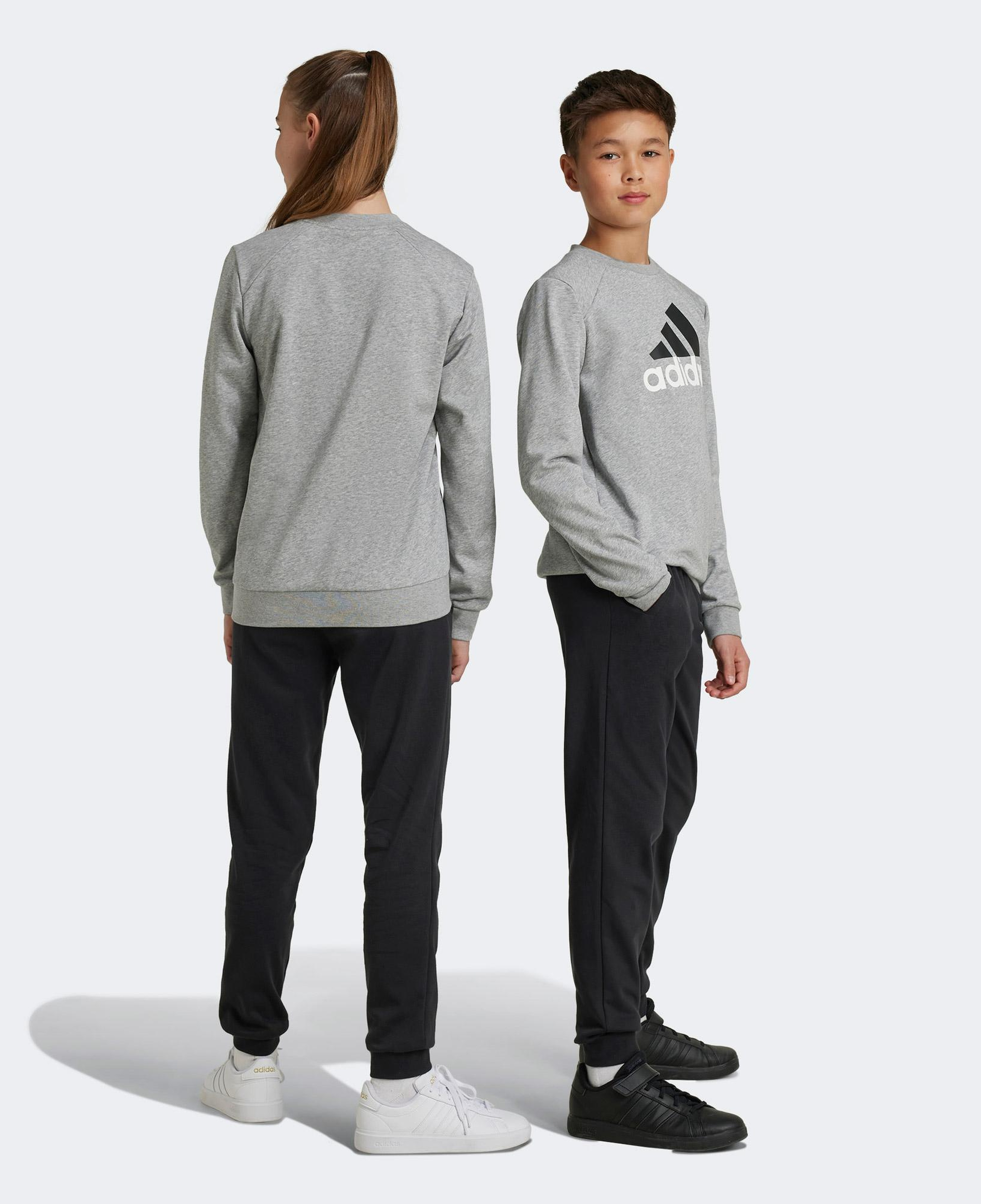 adidas Essentials Big Logo French Terry Çocuk Gri Eşofman Takımı