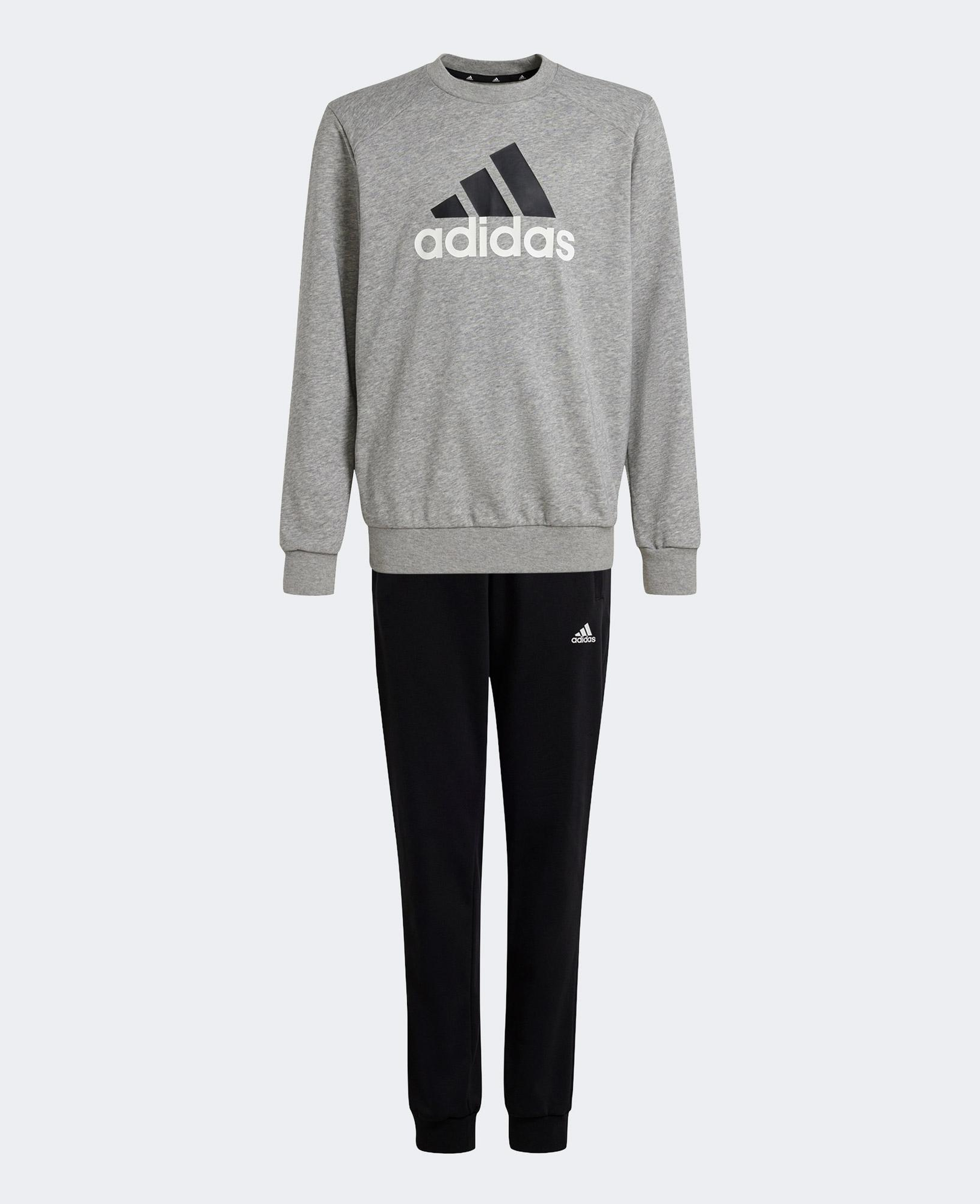adidas Essentials Big Logo French Terry Çocuk Gri Eşofman Takımı
