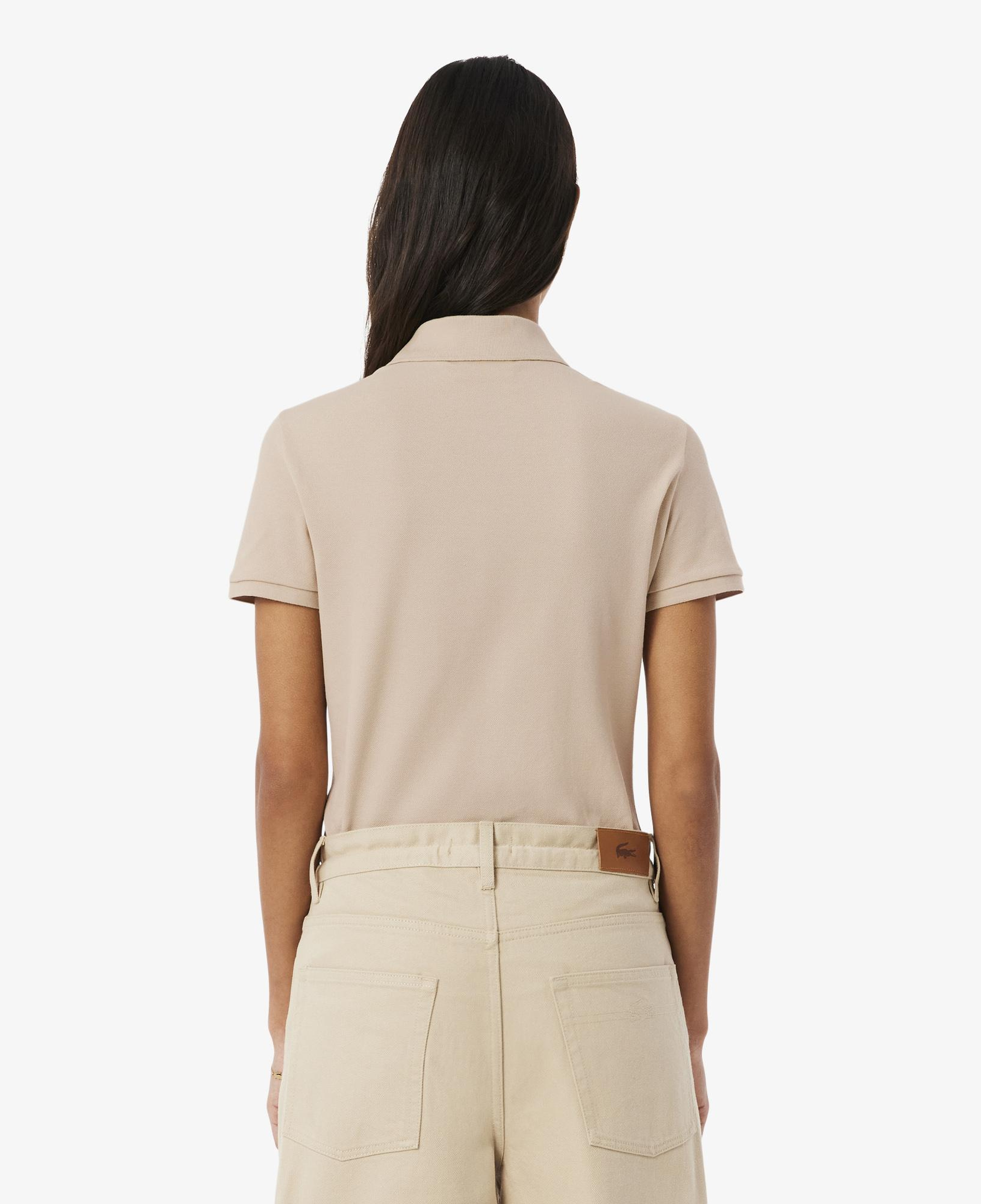 L.12.D Kadın Slim Fit Bej Polo