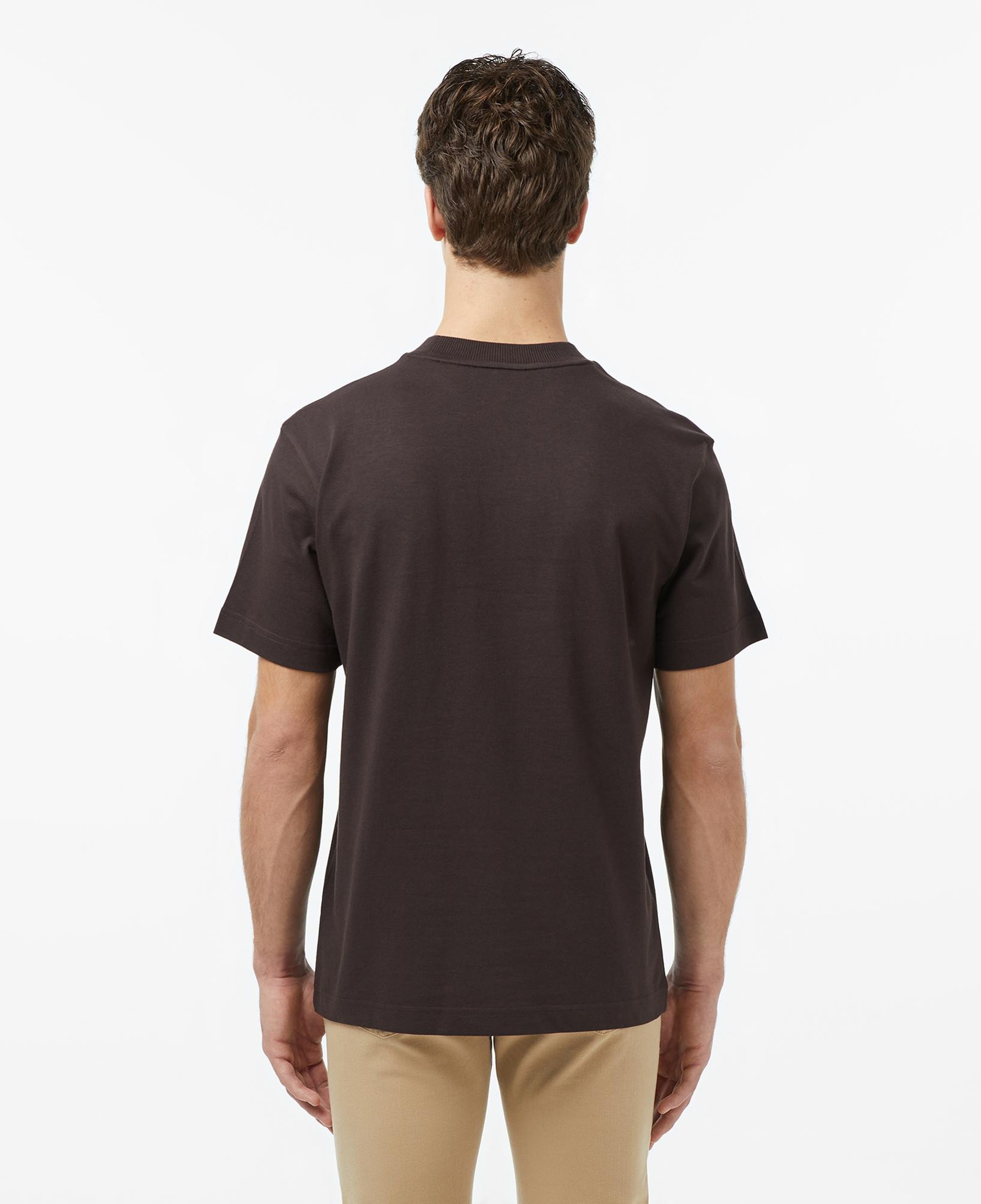 Erkek Relaxed Fit Bisiklet Yaka Kahverengi T-Shirt