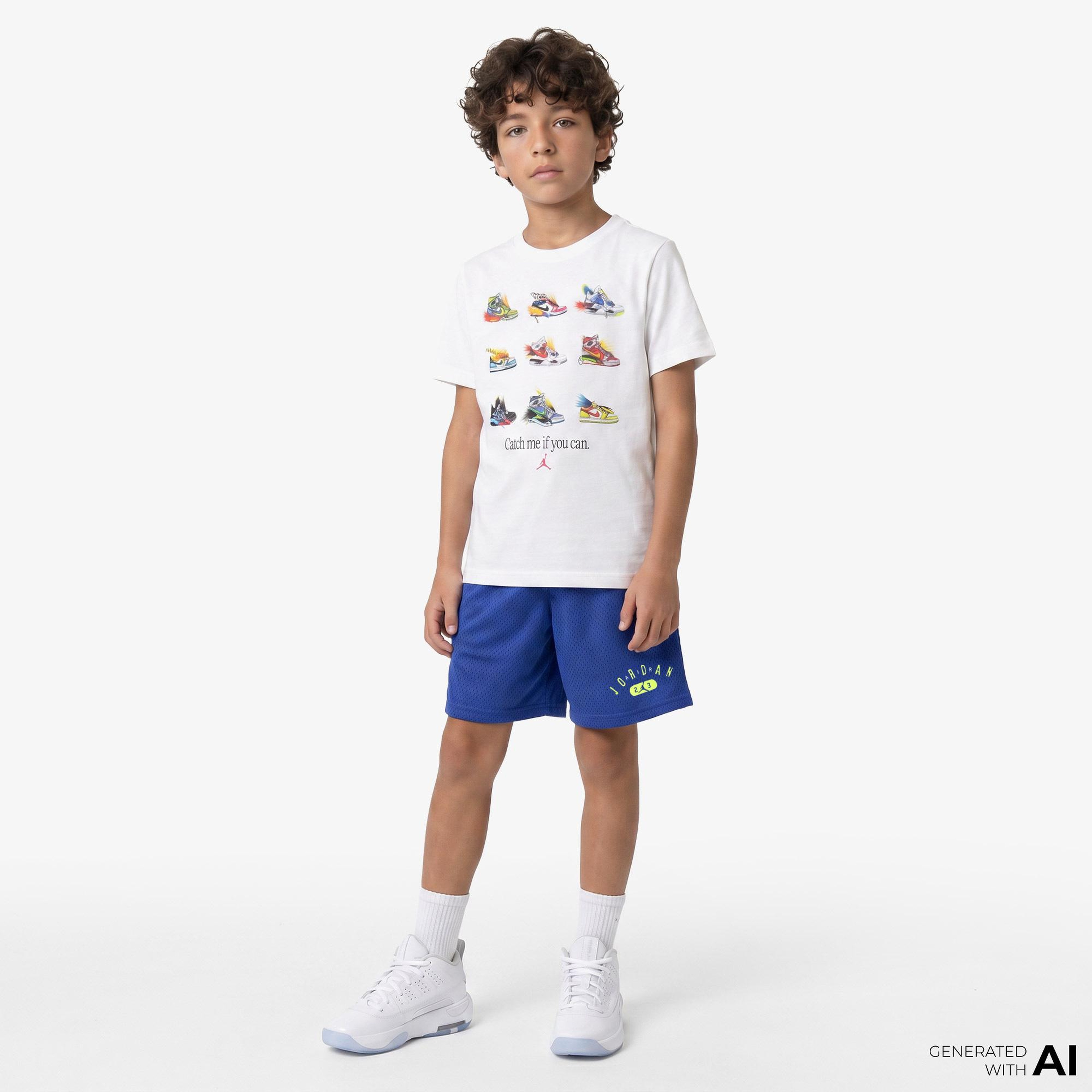 Jordan Fishing Lures Erkek Çocuk Krem Rengi T-Shirt
