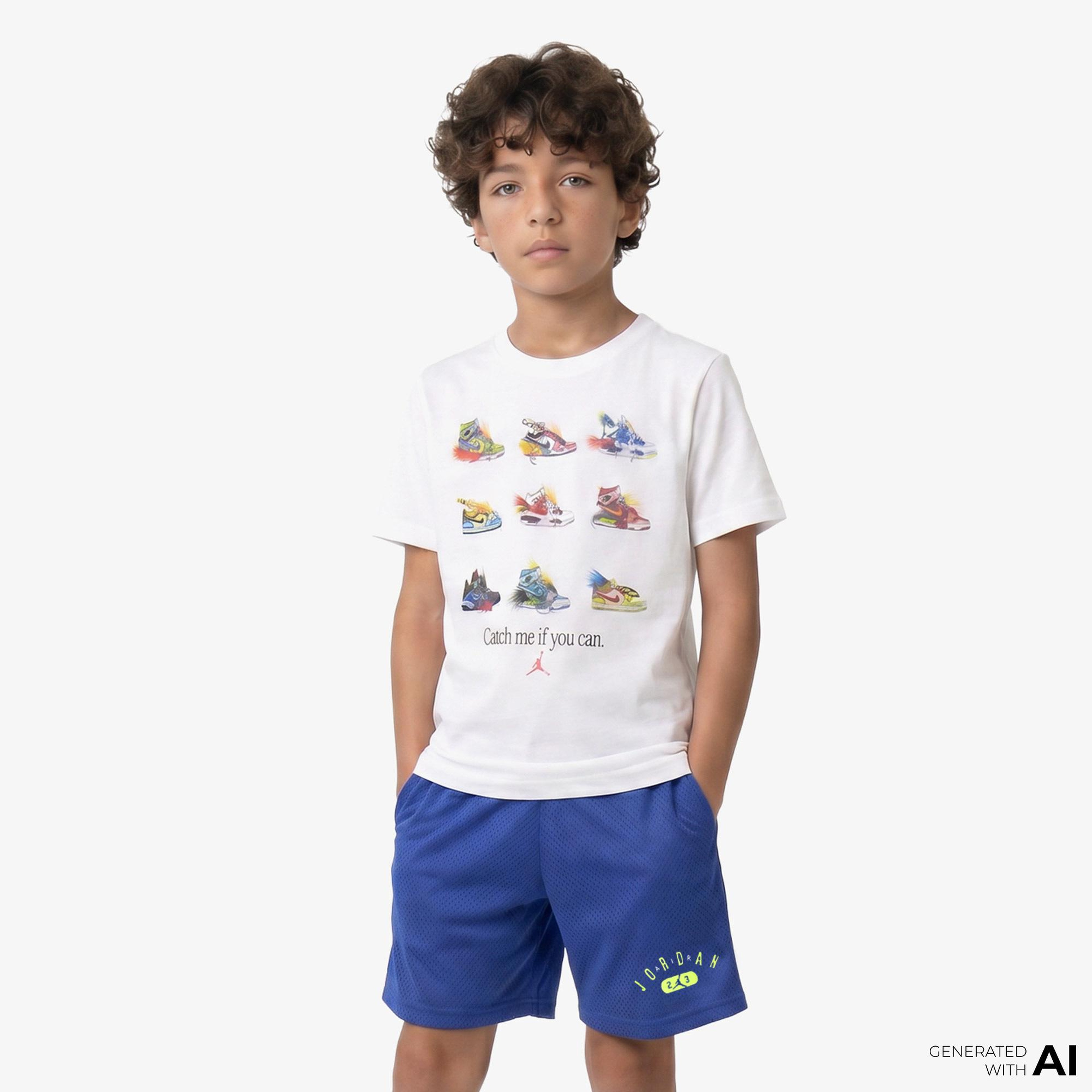 Jordan Fishing Lures Erkek Çocuk Krem Rengi T-Shirt
