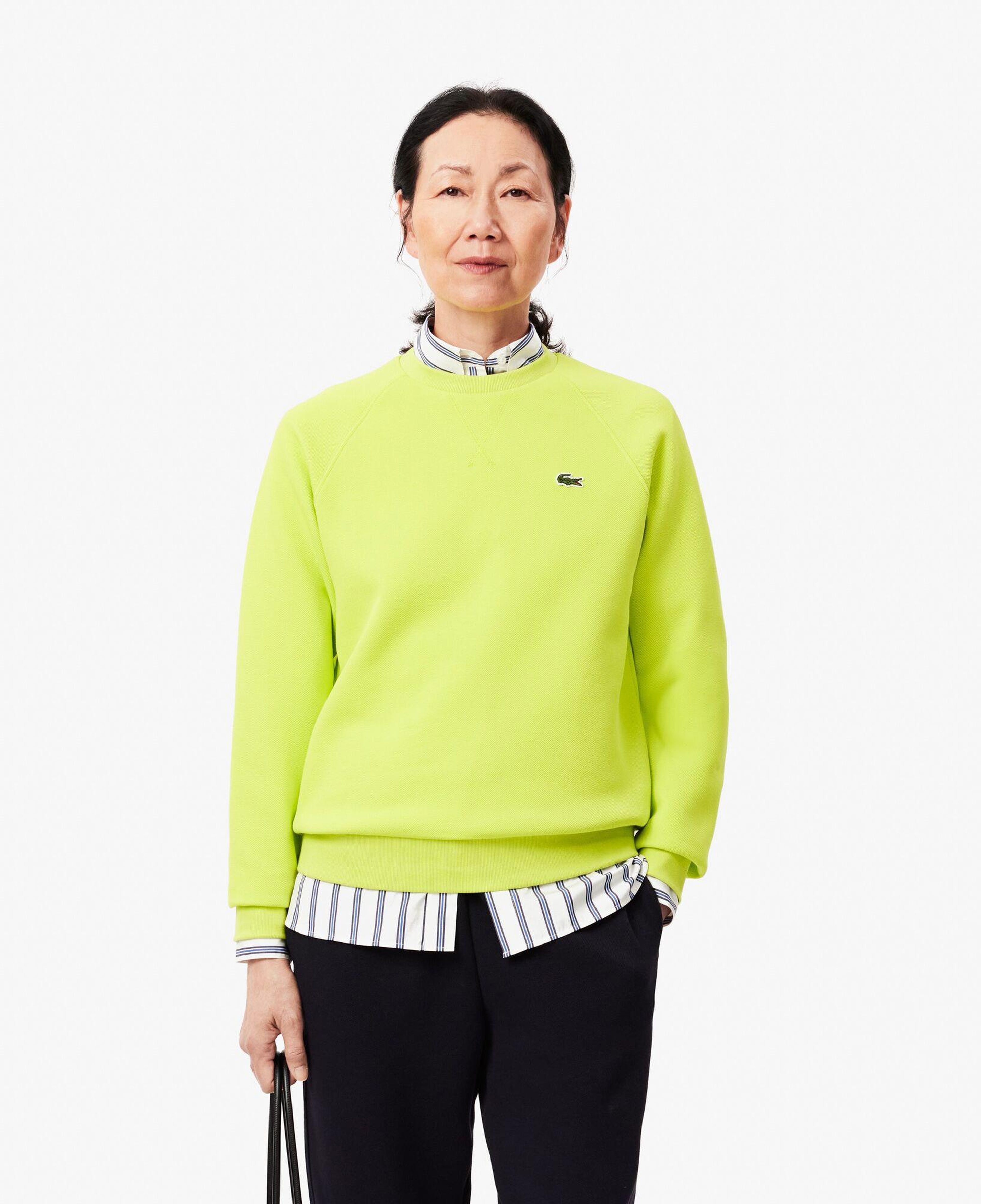 Kadın Regular Fit Bisiklet Yaka Sarı Sweatshirt