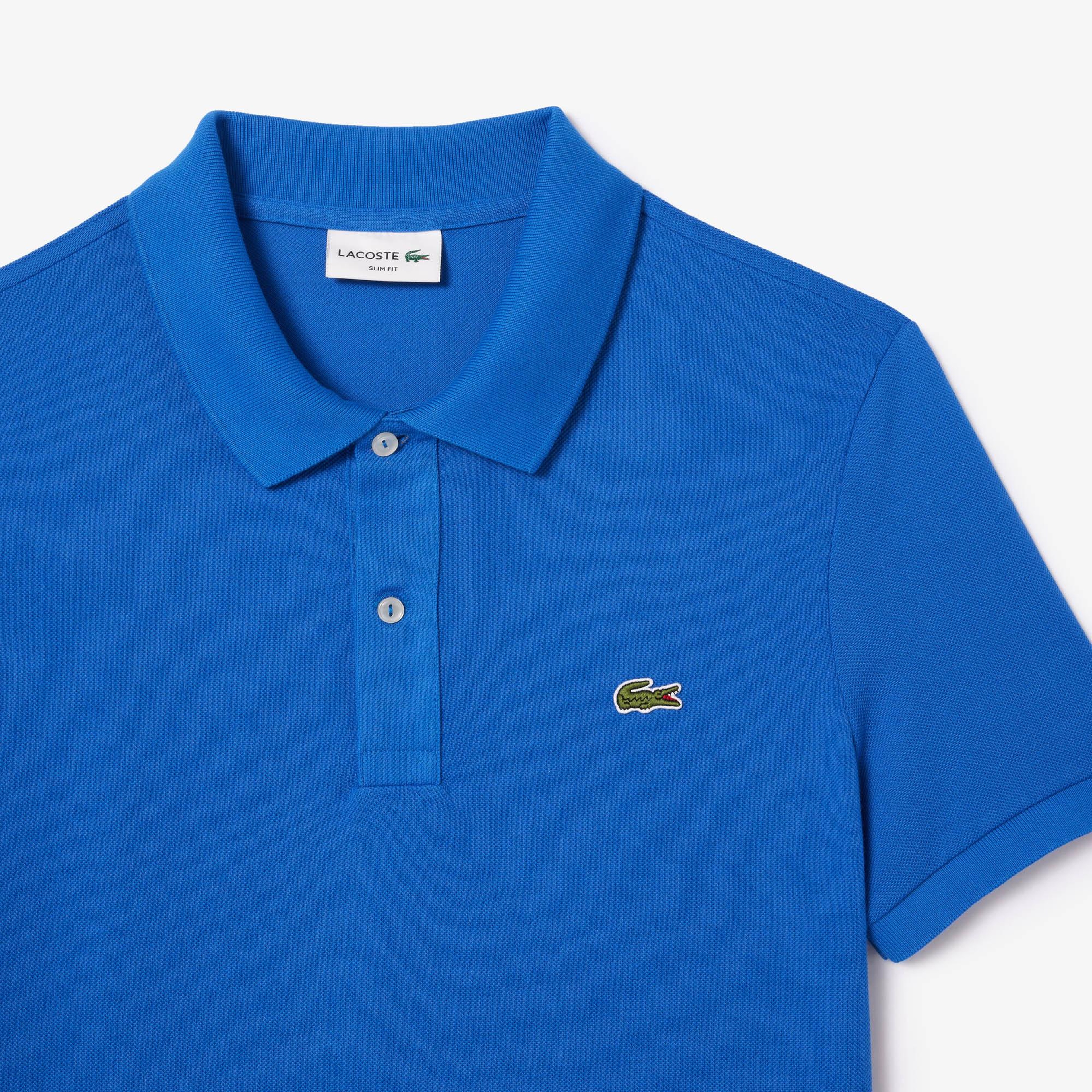 L.12.12 Erkek Slim Fit Mavi Polo