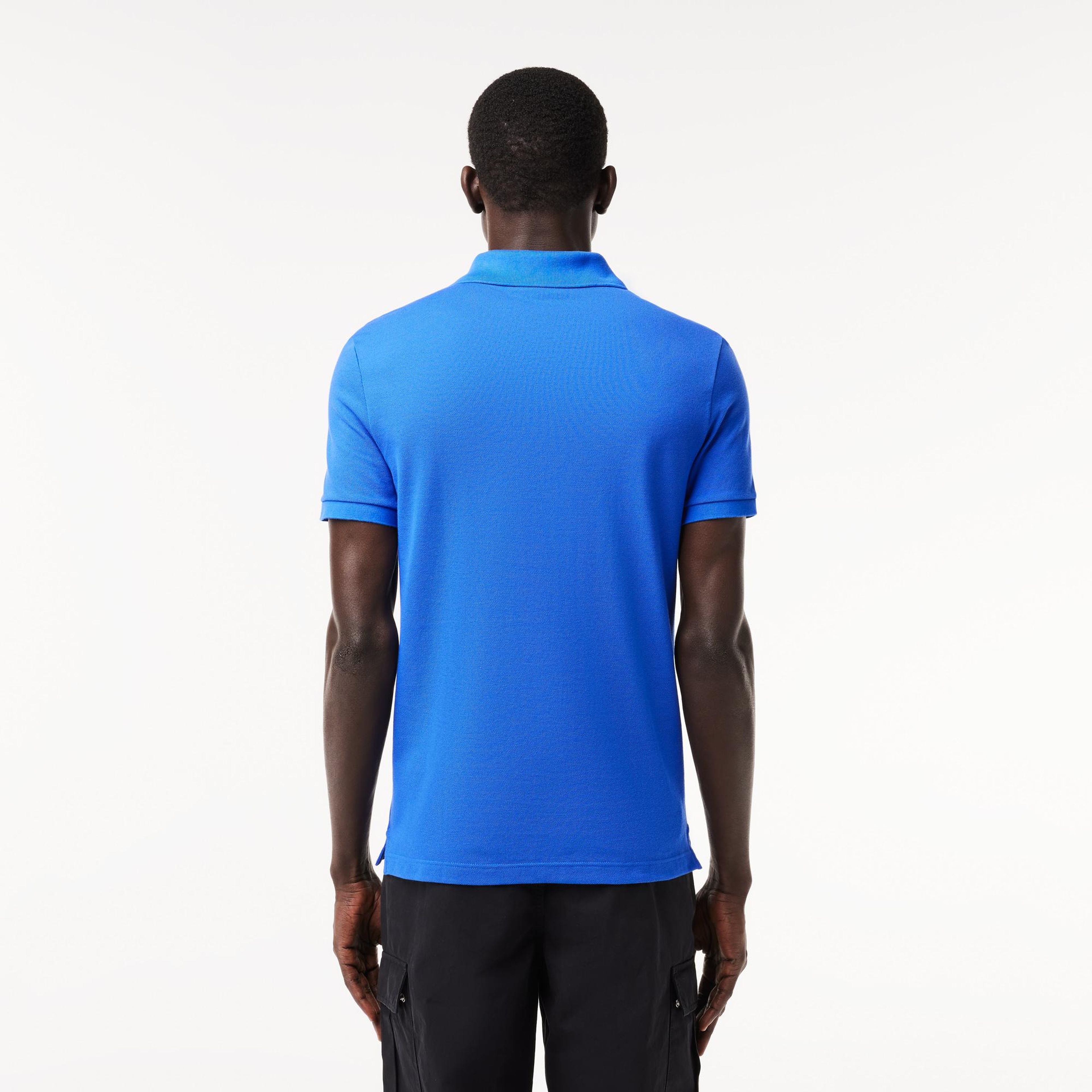 L.12.12 Erkek Slim Fit Mavi Polo