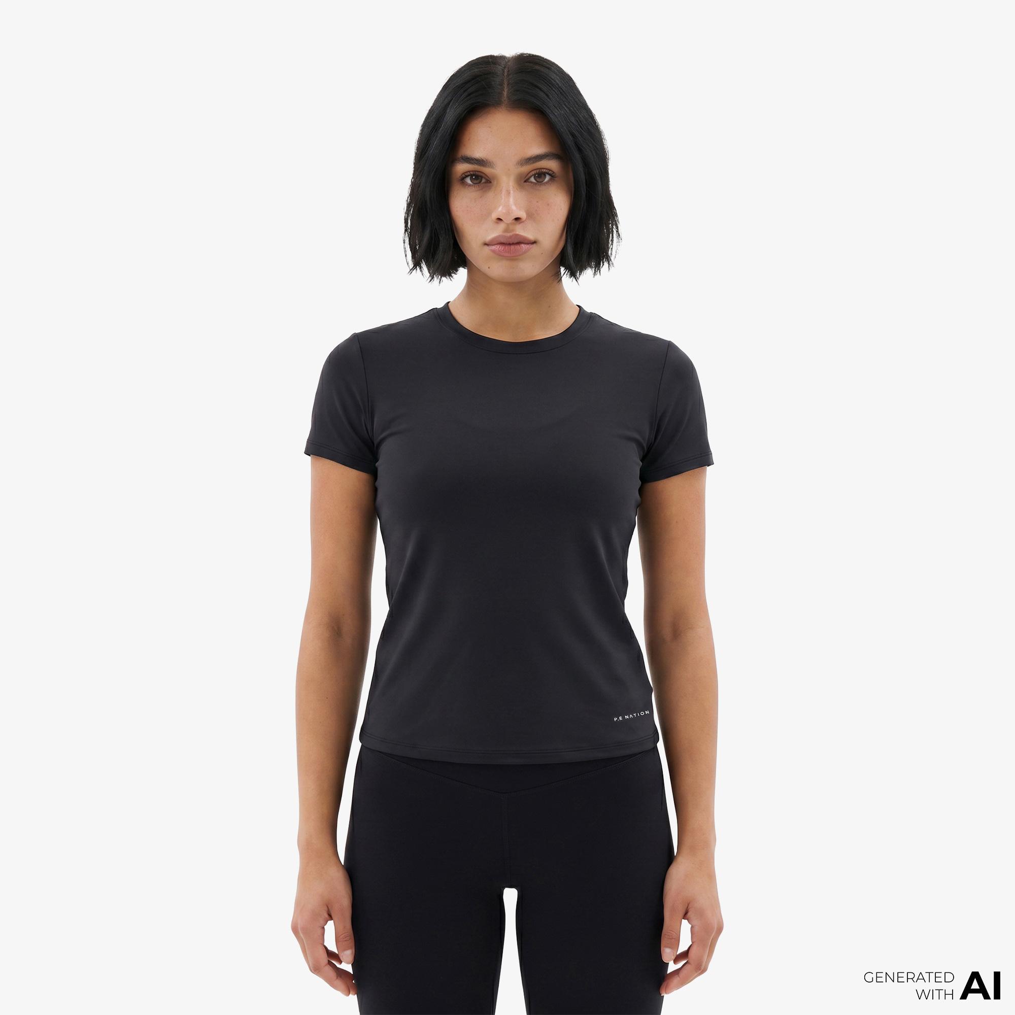 P.E Nation Foundation Kadın Siyah T-Shirt
