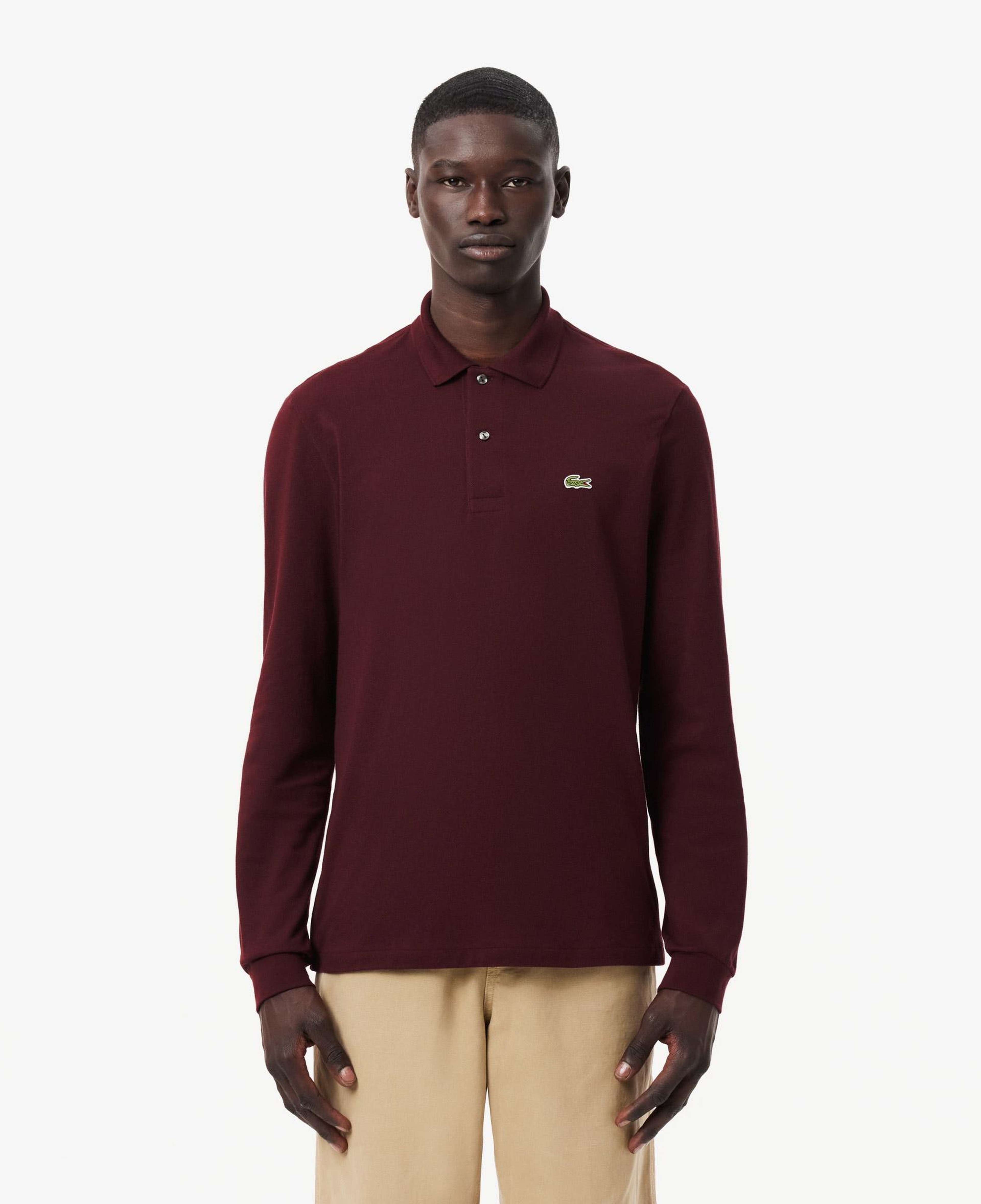 L.12.12 Erkek Classic Fit Uzun Kollu Bordo Polo