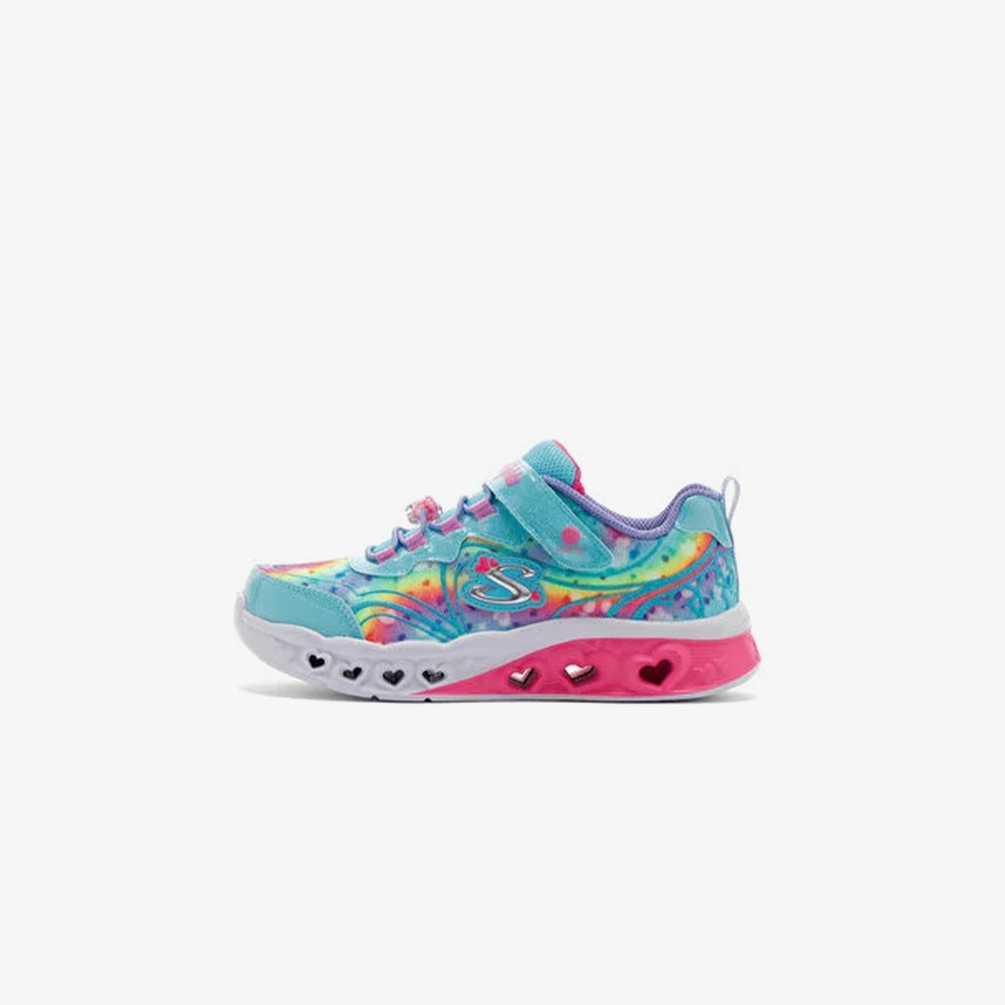 Skechers Flutter Heart Lights Groovy Swirl Çocuk Mavi Spor Ayakkabı