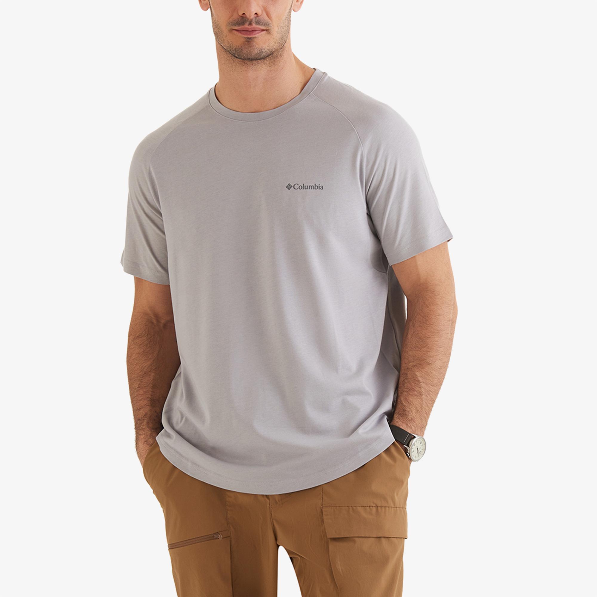 Columbia Comfort Ss Erkek Gri T-Shirt