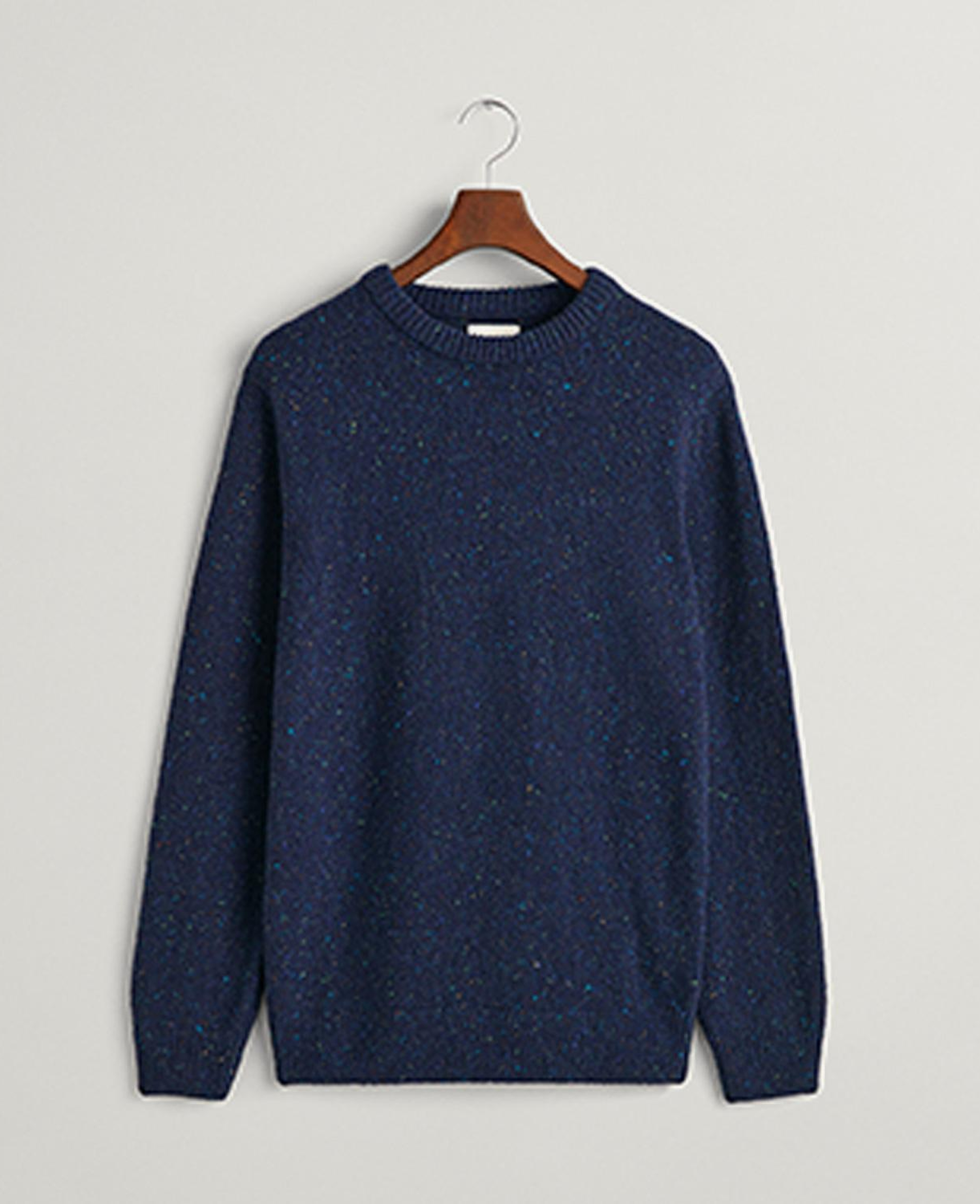GANT Erkek Lacivert Regular Fit Bisiklet Yaka Kazak