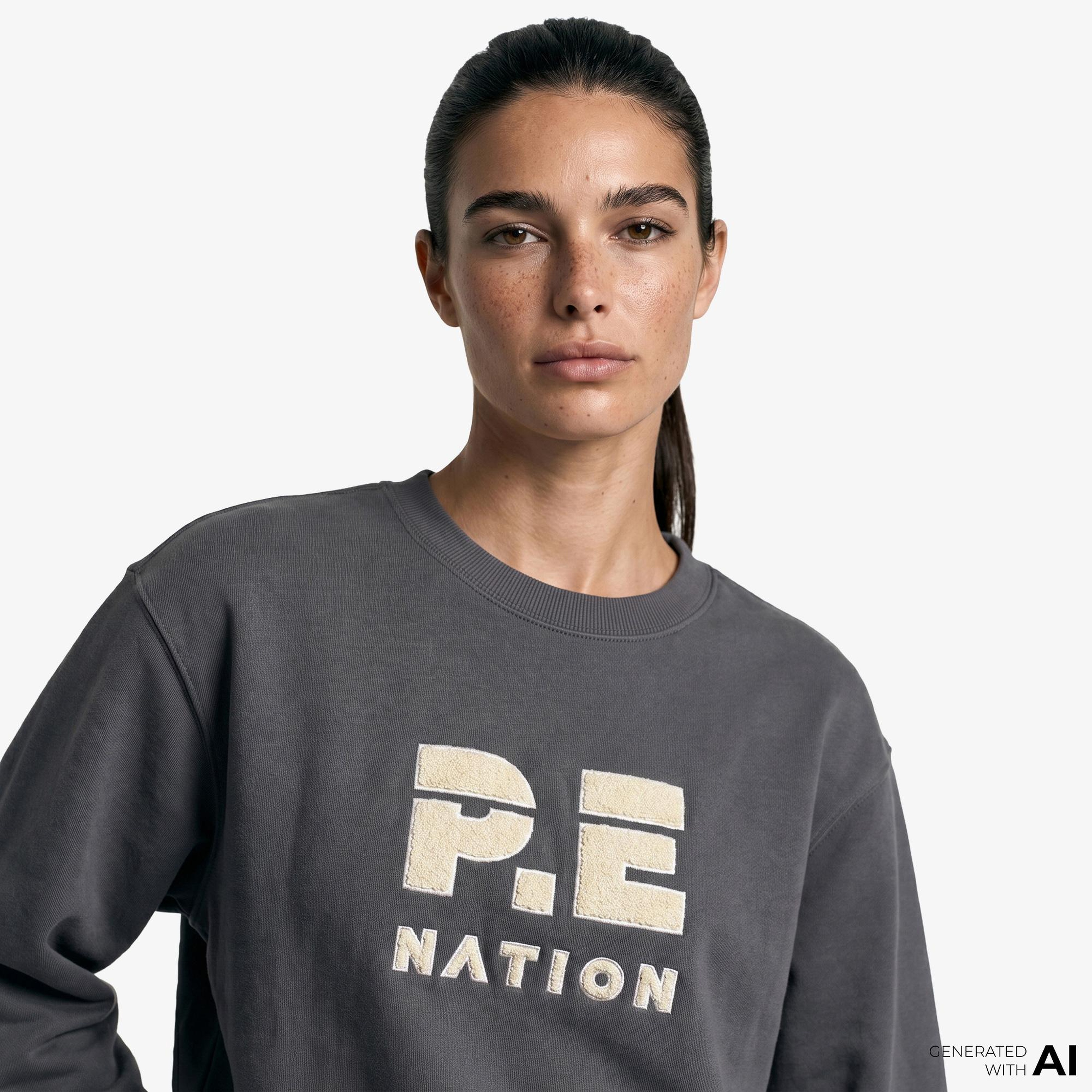P.E Nation Heads Up 2 Kadın Gri Sweatshirt