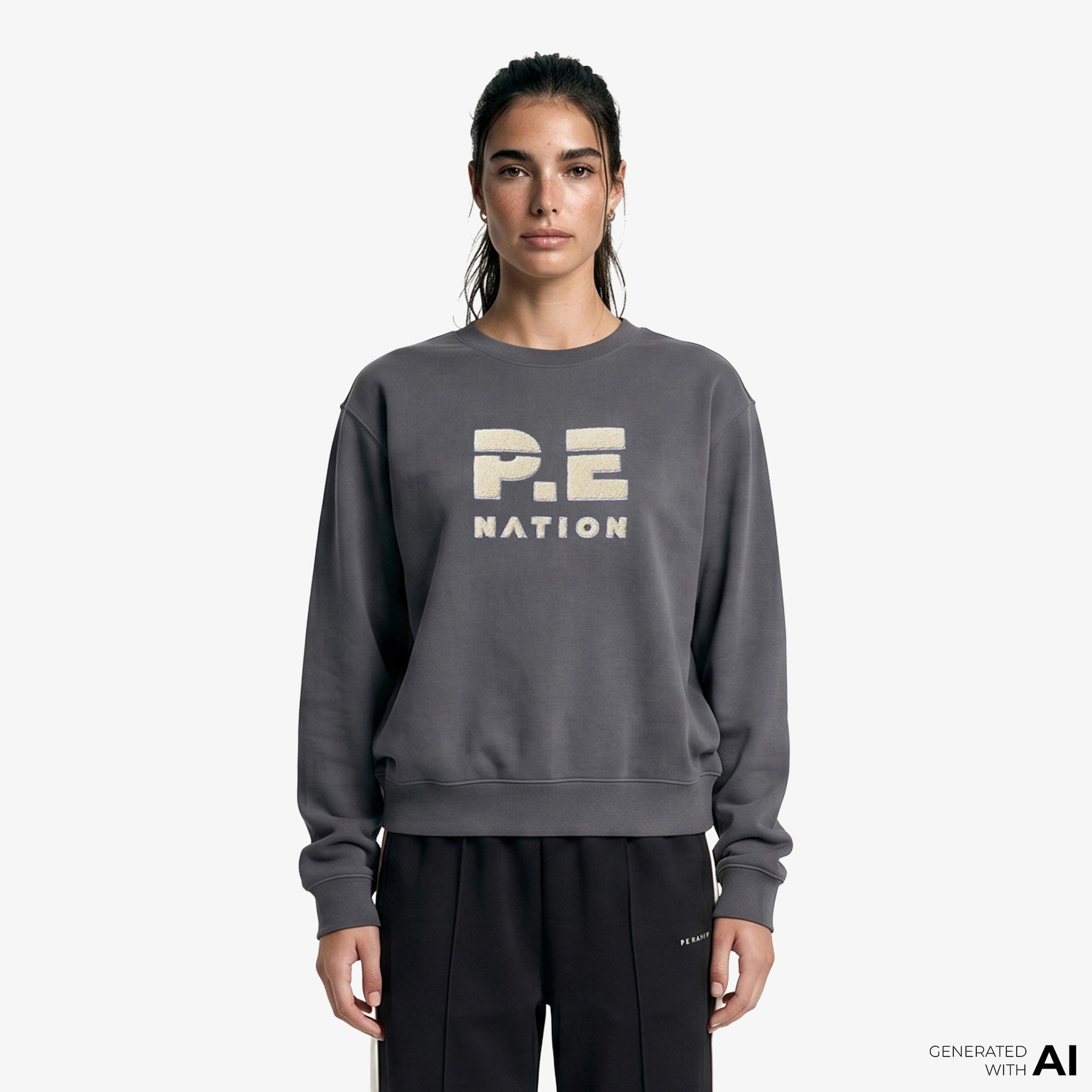 P.E Nation Heads Up 2 Kadın Gri Sweatshirt
