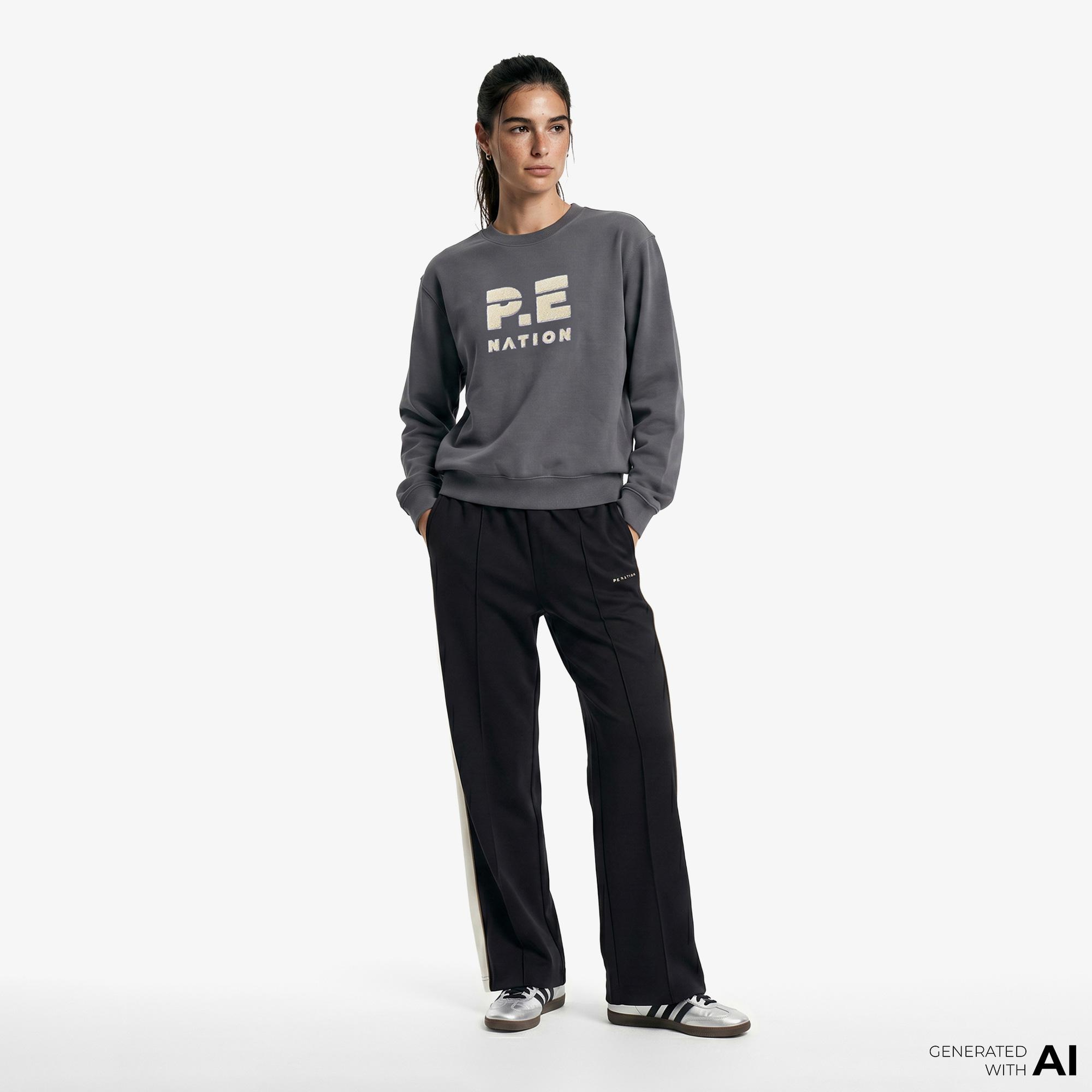 P.E Nation Heads Up 2 Kadın Gri Sweatshirt