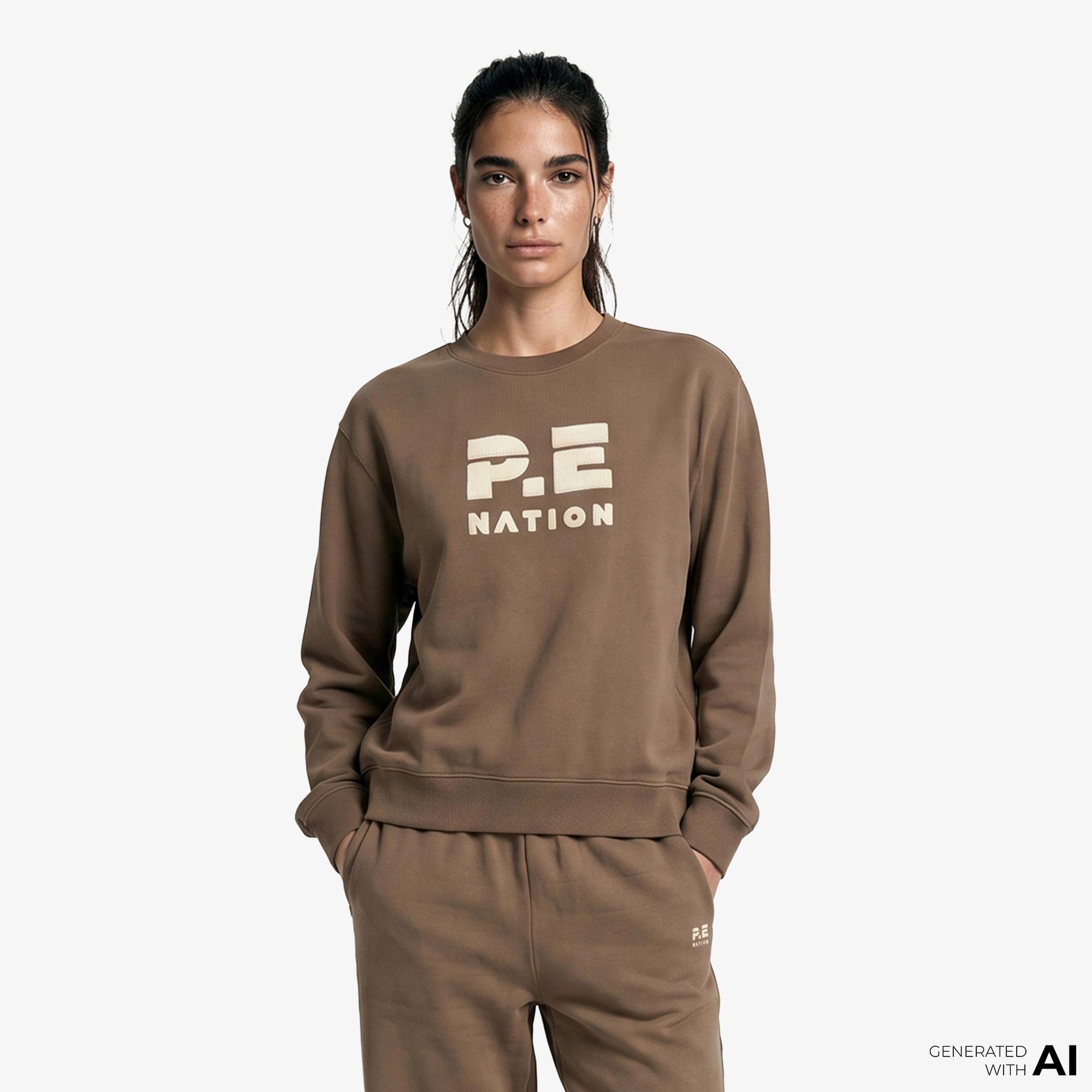 P.E Nation Heads Up 2 Kadın Kahverengi Sweatshirt