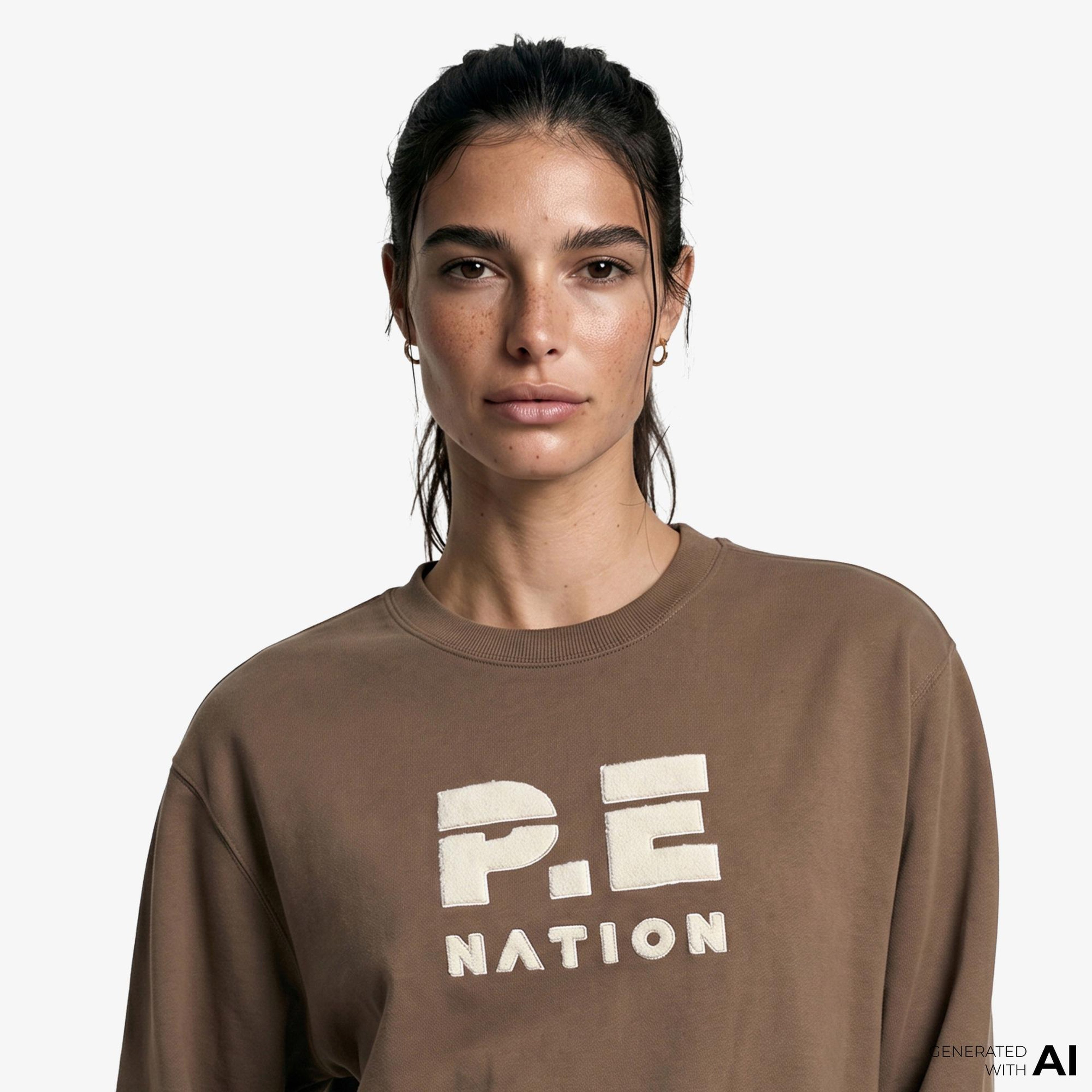 P.E Nation Heads Up 2 Kadın Kahverengi Sweatshirt
