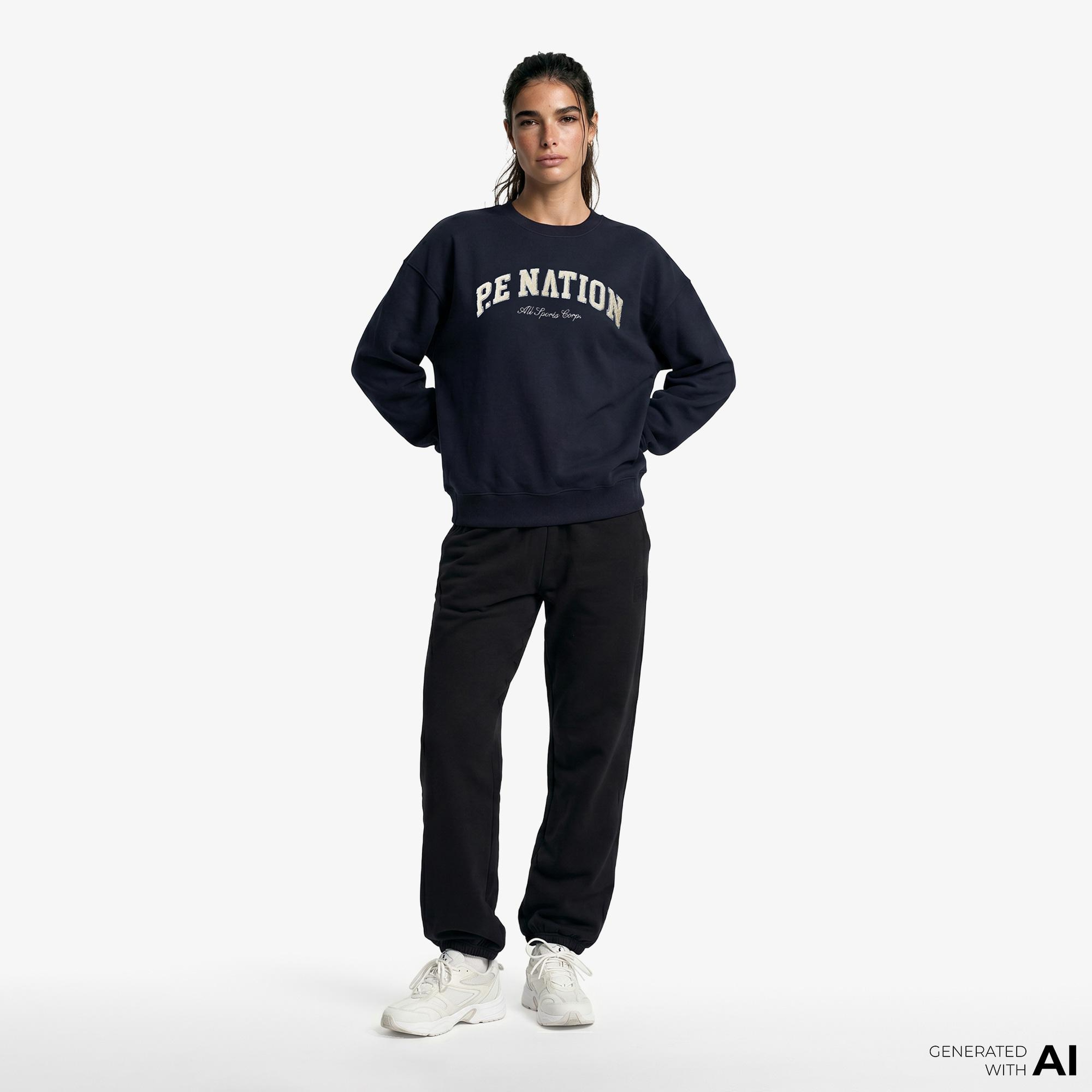 P.E Nation Heritage Kadın Koyu Lacivert Sweatshirt