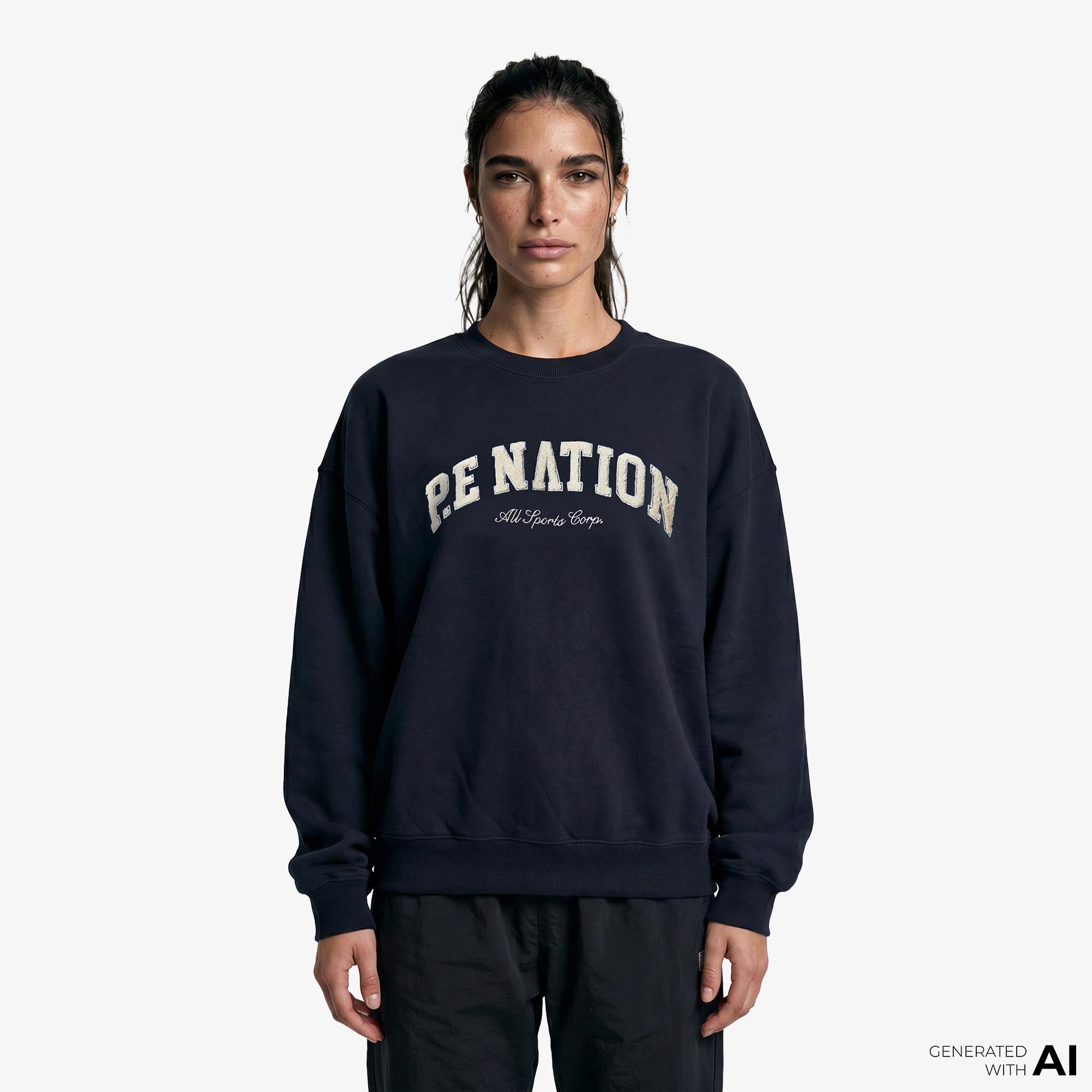 P.E Nation Heritage Kadın Koyu Lacivert Sweatshirt