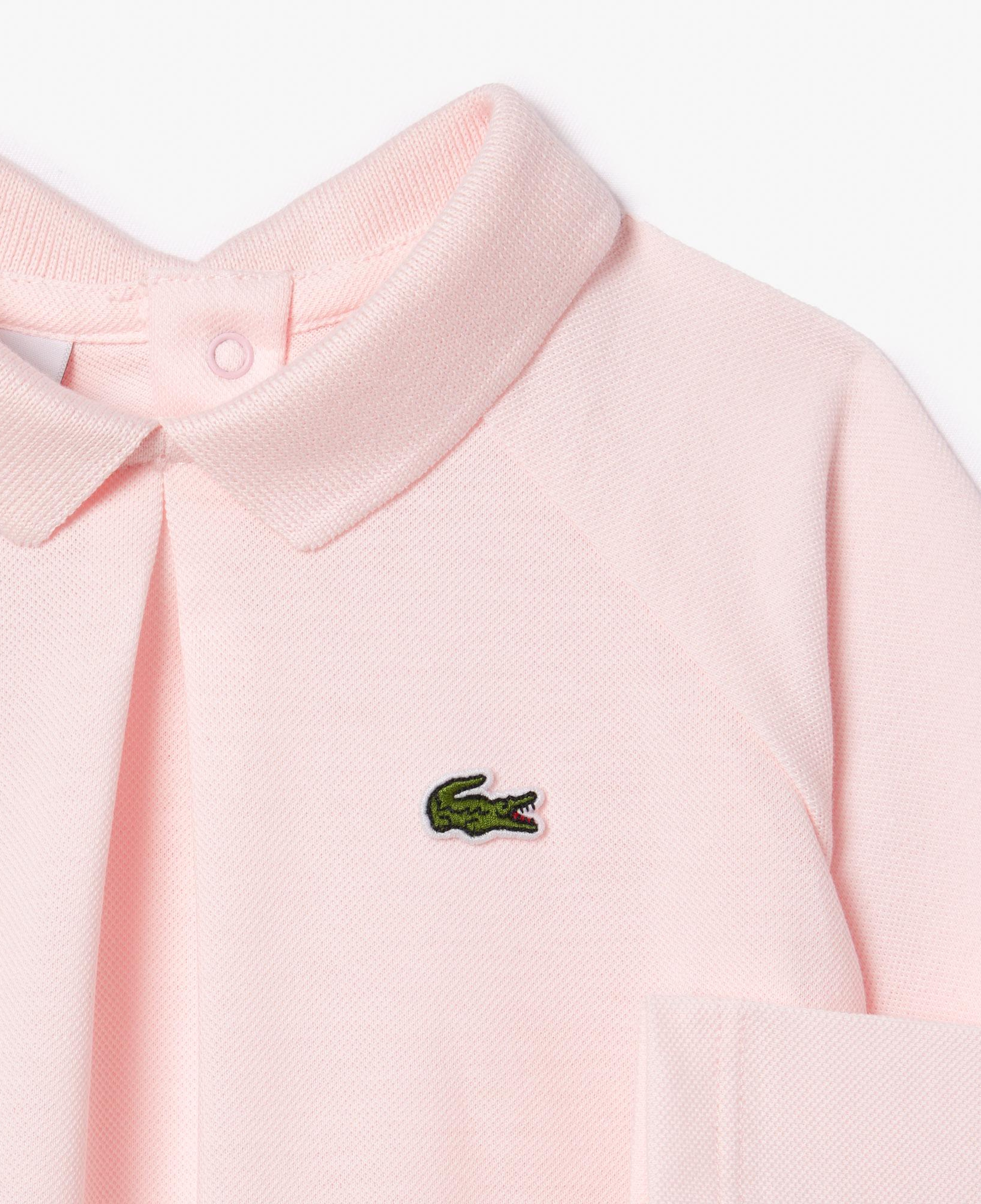 Kız Çocuk Uzun Kollu Polo Yaka Açık Pembe Pijama Takımı