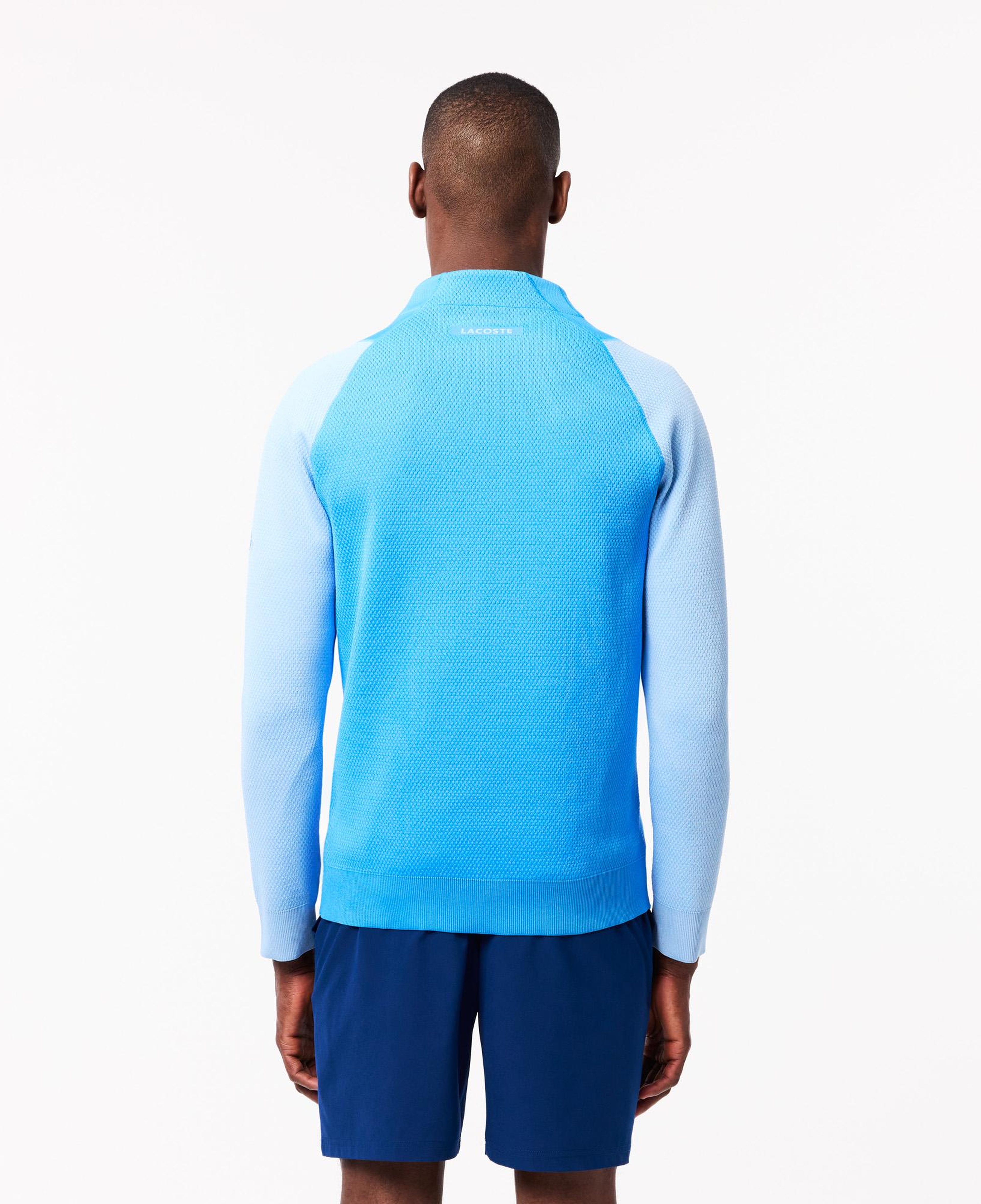 Novak Djokovic Erkek Regular Fit Fermuarlı Renk Bloklu Mavi Sweatshirt