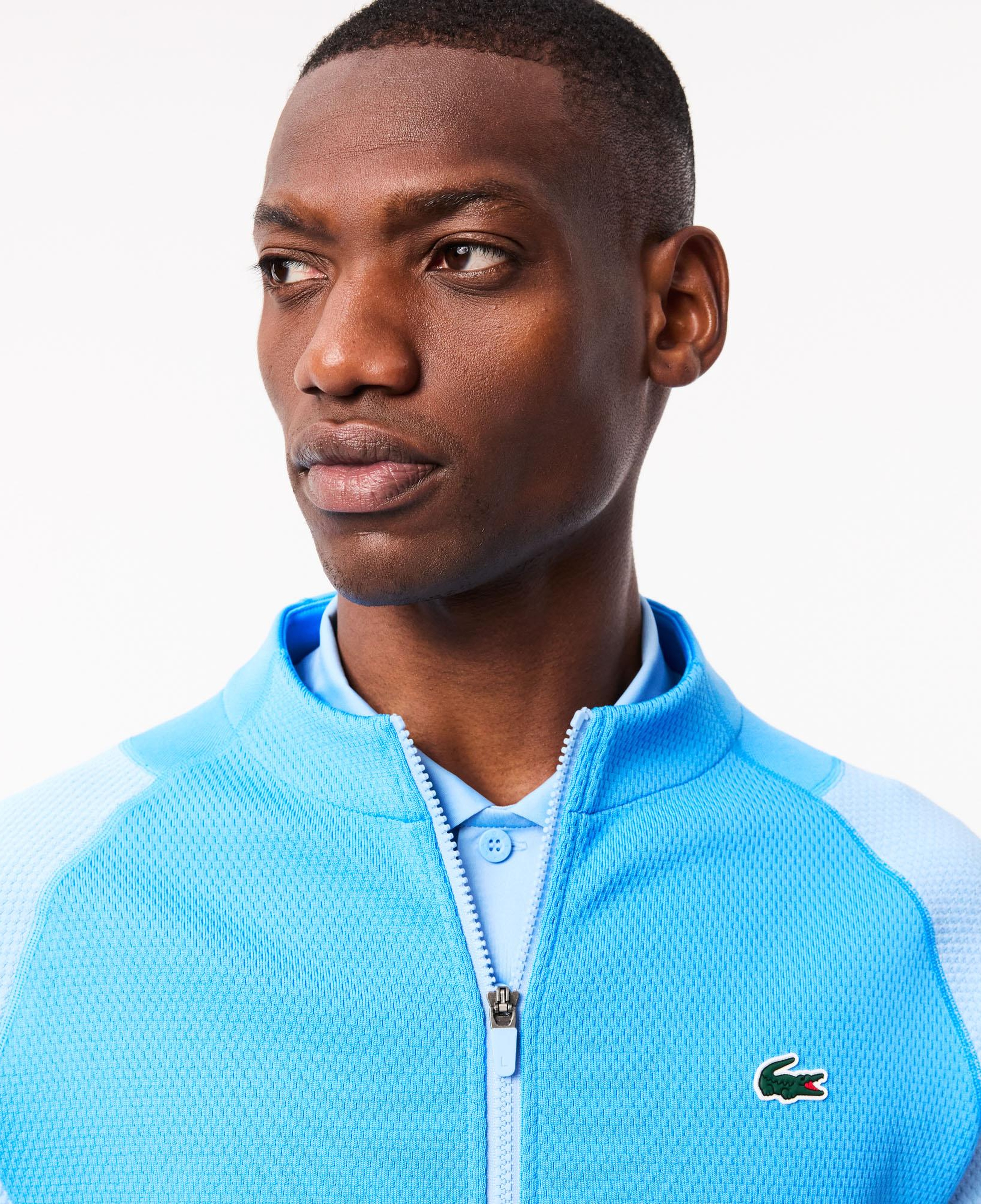 Novak Djokovic Erkek Regular Fit Fermuarlı Renk Bloklu Mavi Sweatshirt