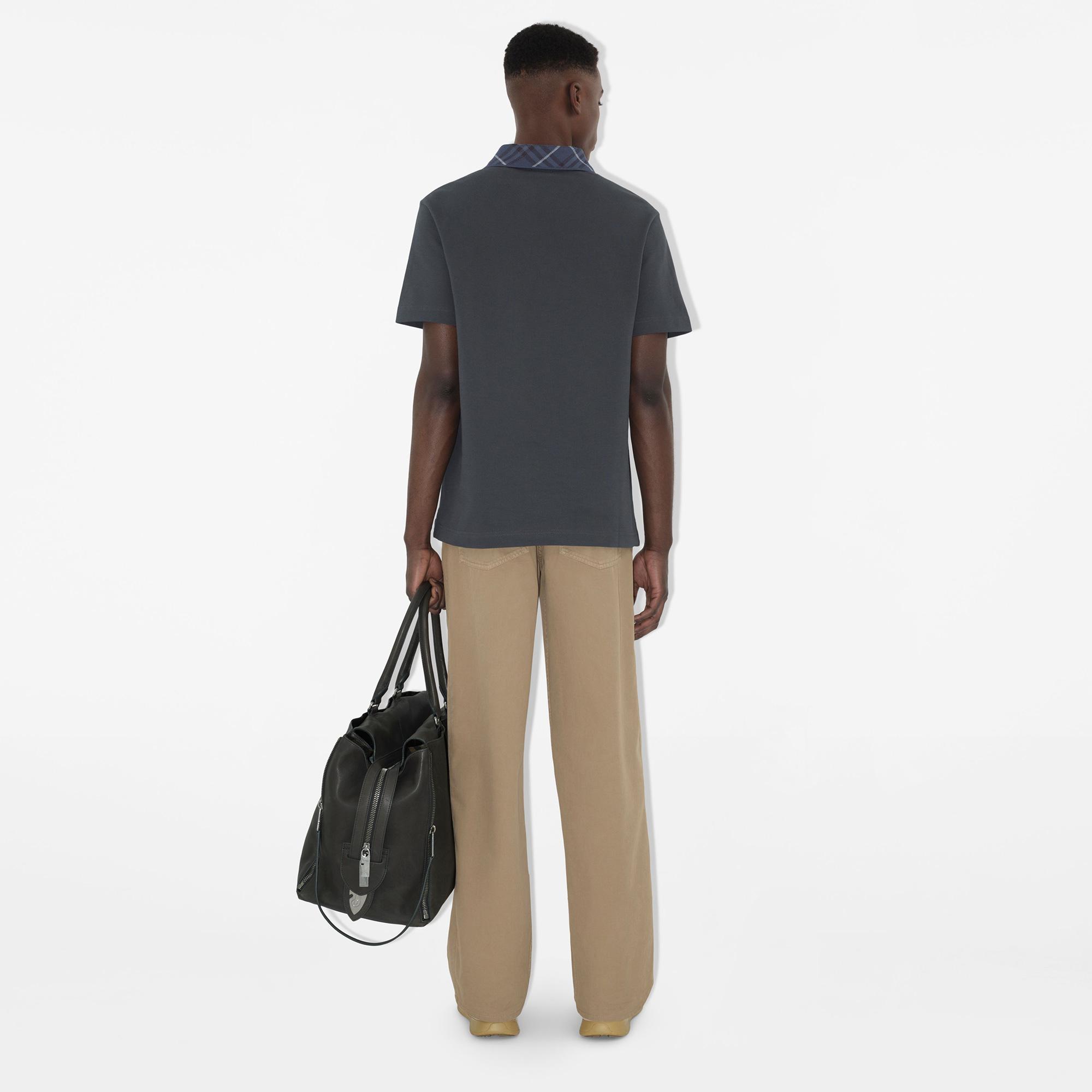 Burberry For Cotton Erkek Gri Polo