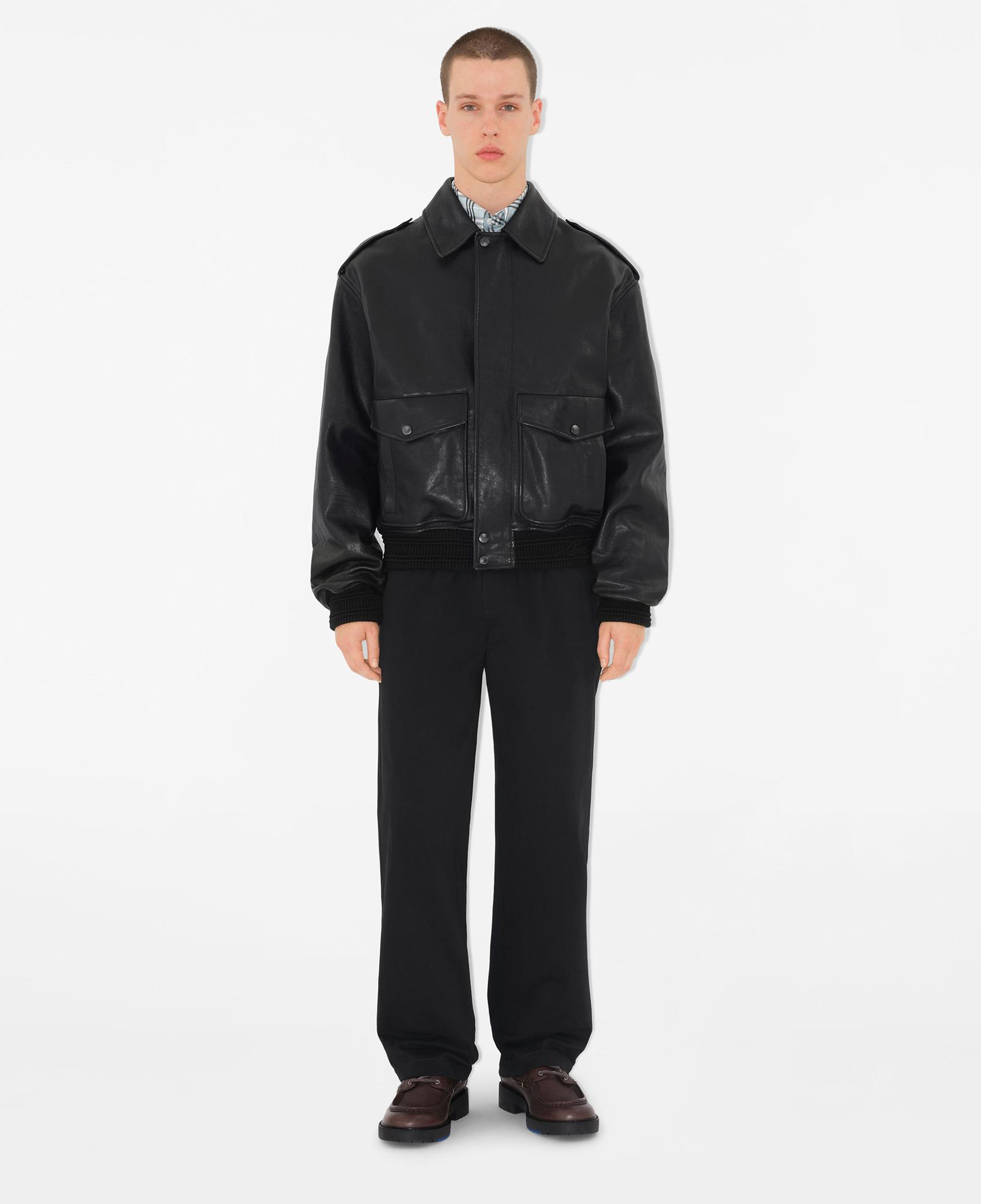 Burberry Pan Cotton Gabardine Erkek Siyah Pantolon