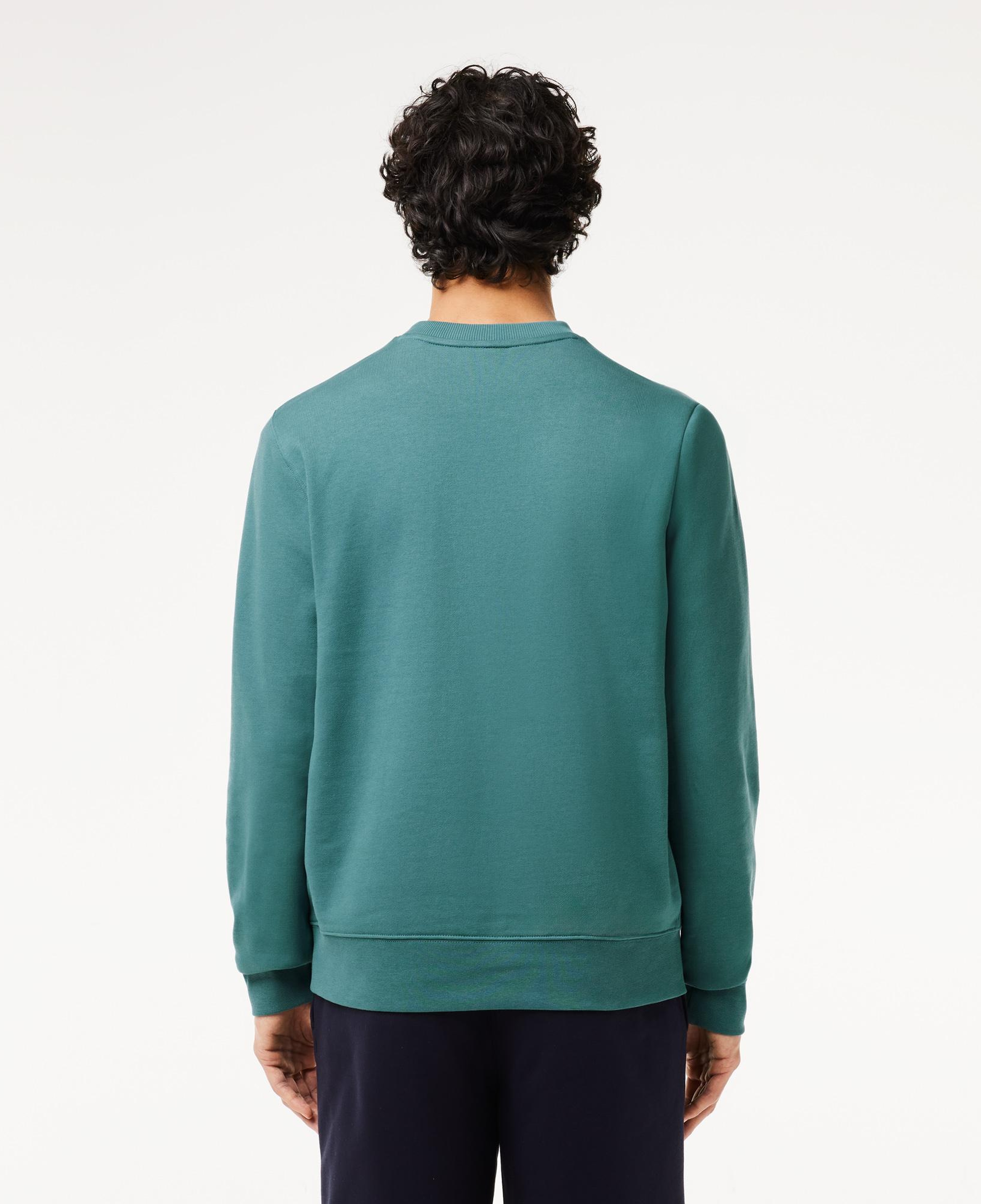 Erkek Classic Fit Bisiklet Yaka Baskılı Mavi Sweatshirt