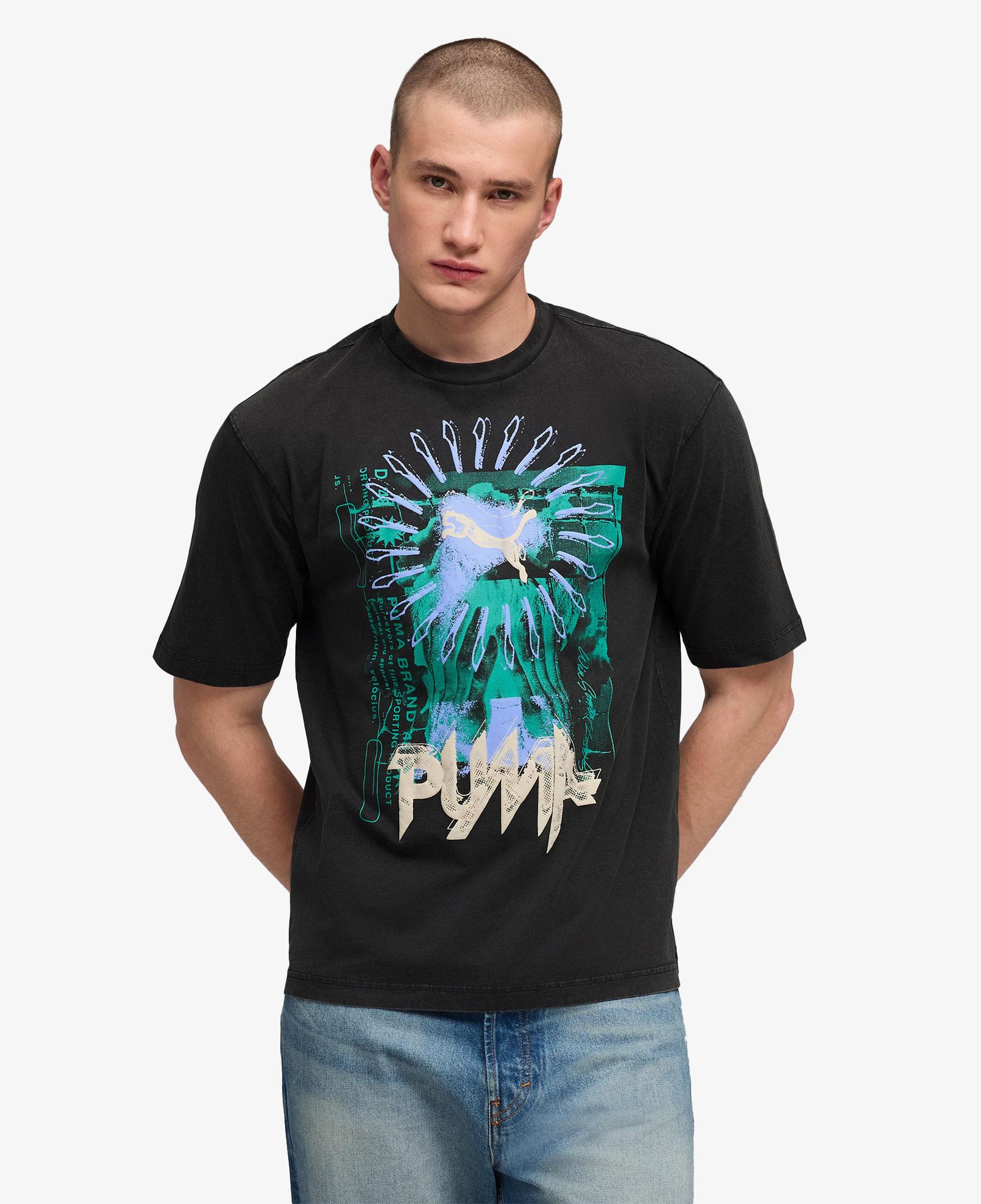 Puma Graphic Erkek Siyah T-Shirt