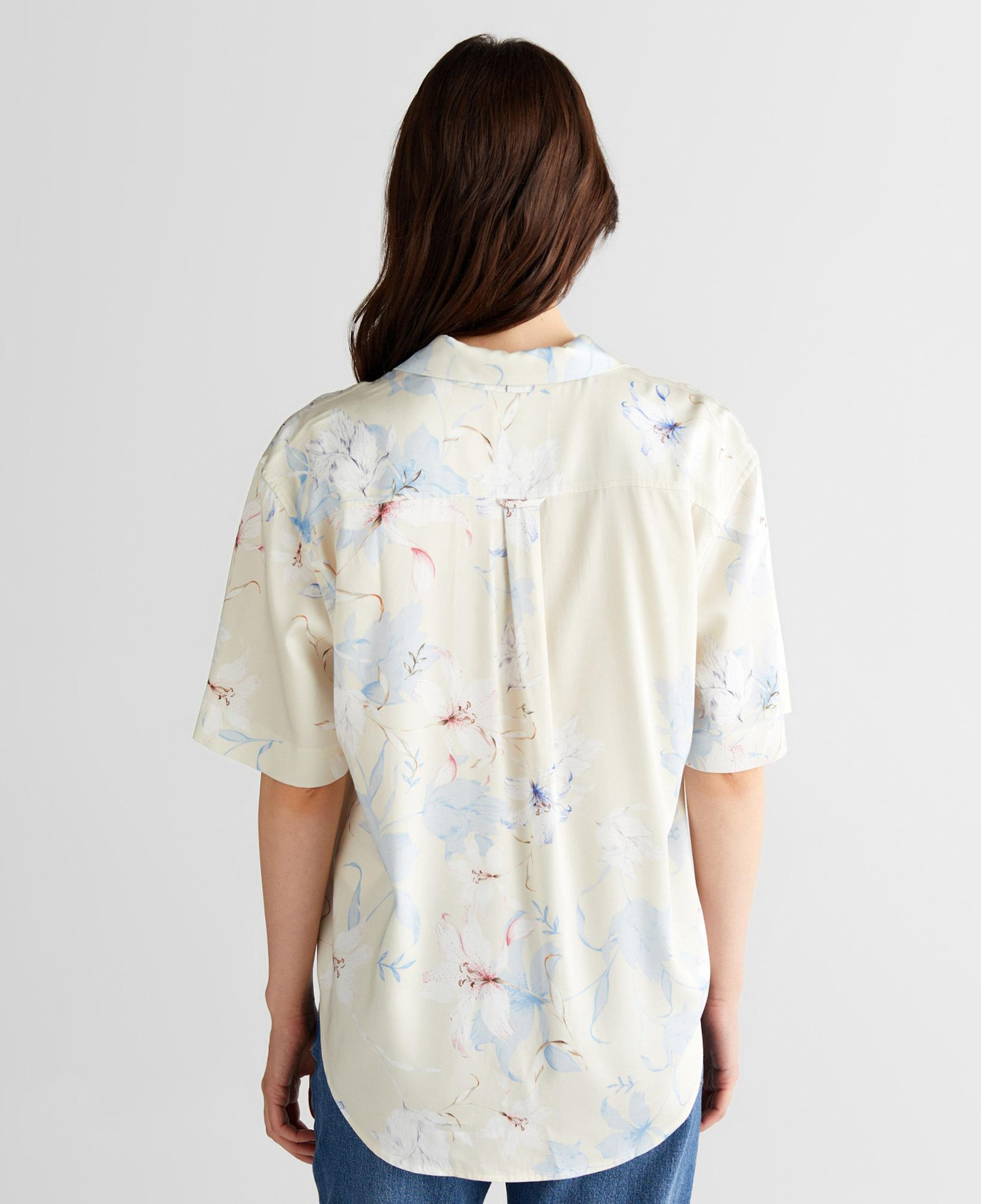 GANT Kadın Pembe Relaxed Fit Klasik Yaka Desenli Gömlek