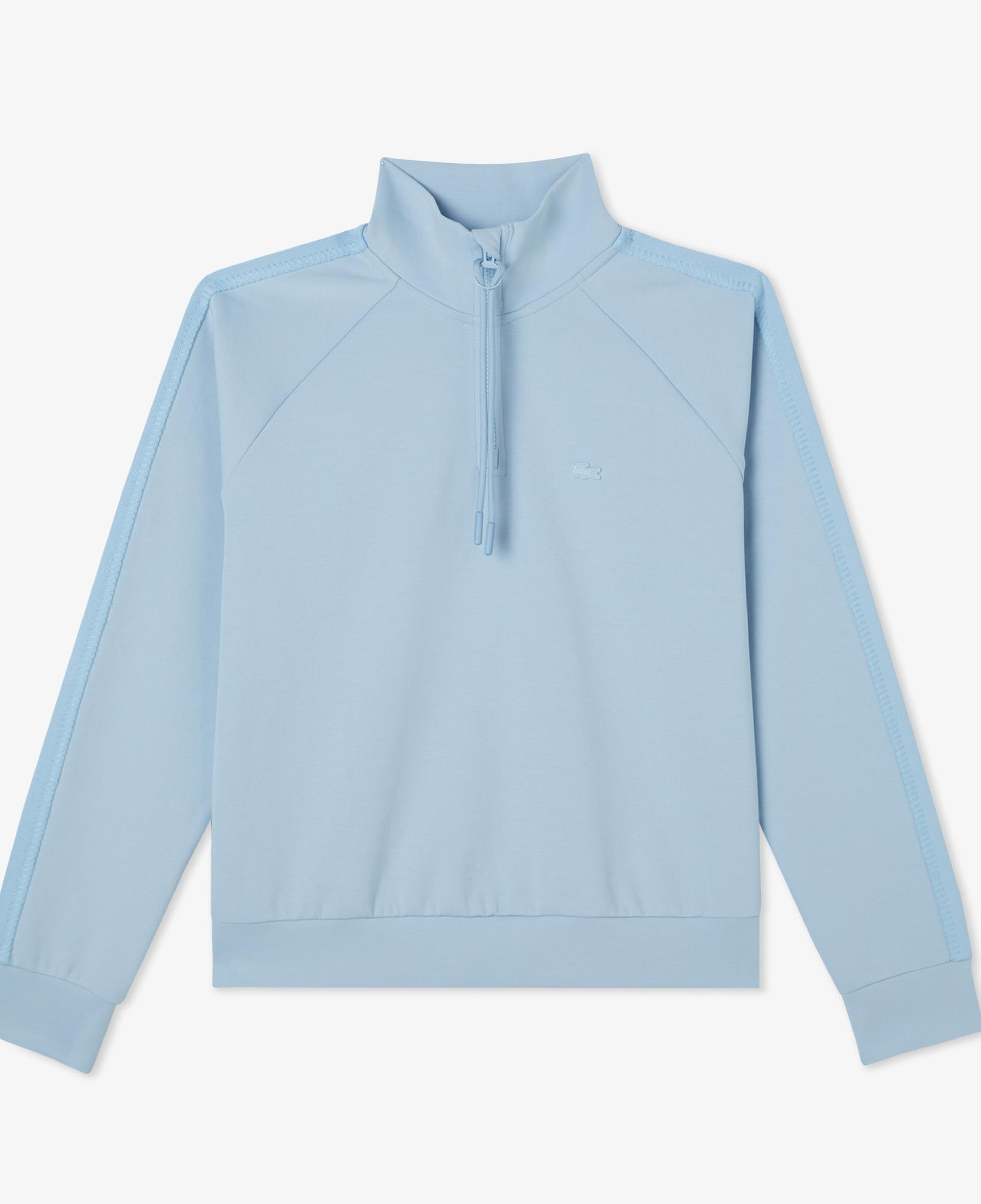 Kadın Loose Fit Dik Yaka Mavi Sweatshirt
