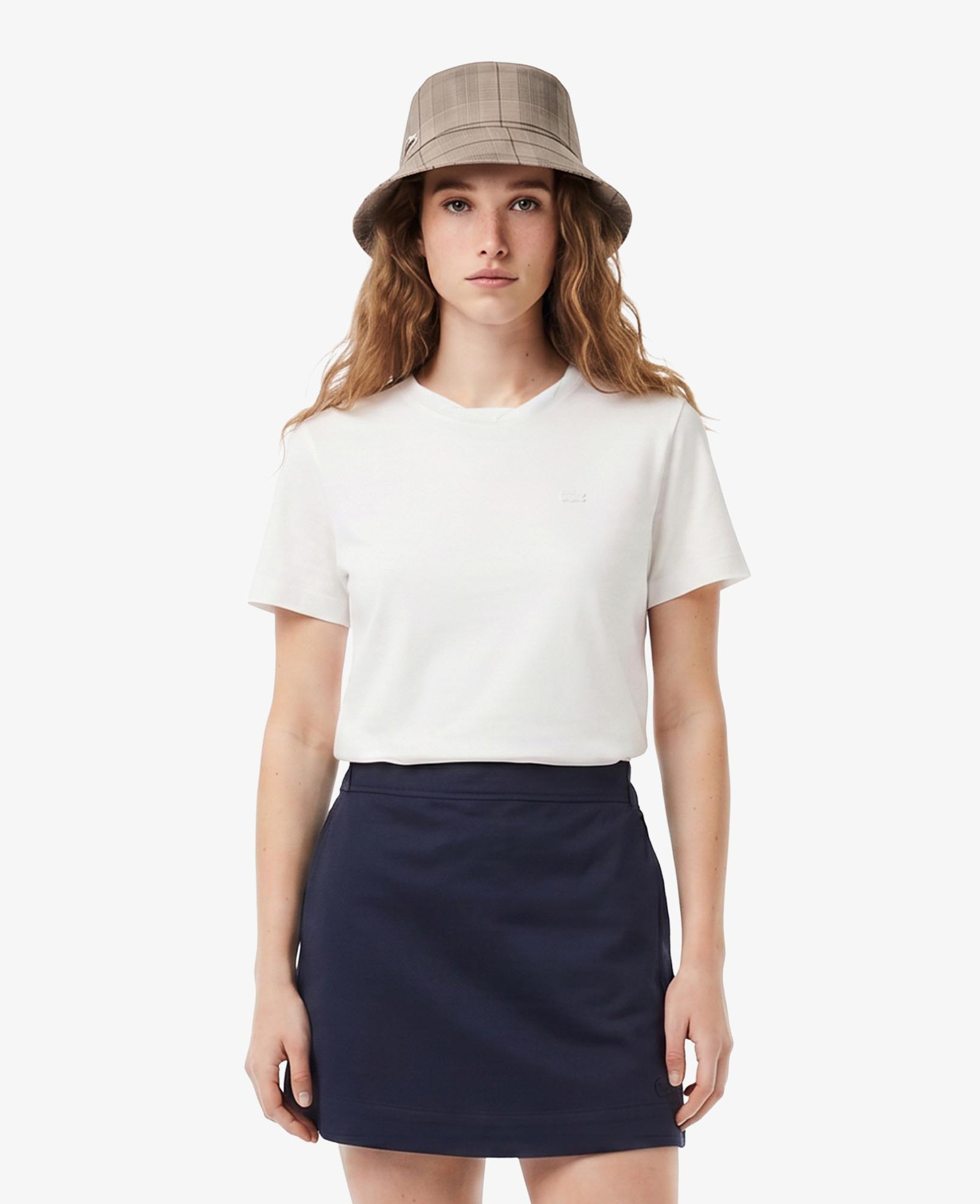 Kadın Loose Fit V Yaka Beyaz T-Shirt
