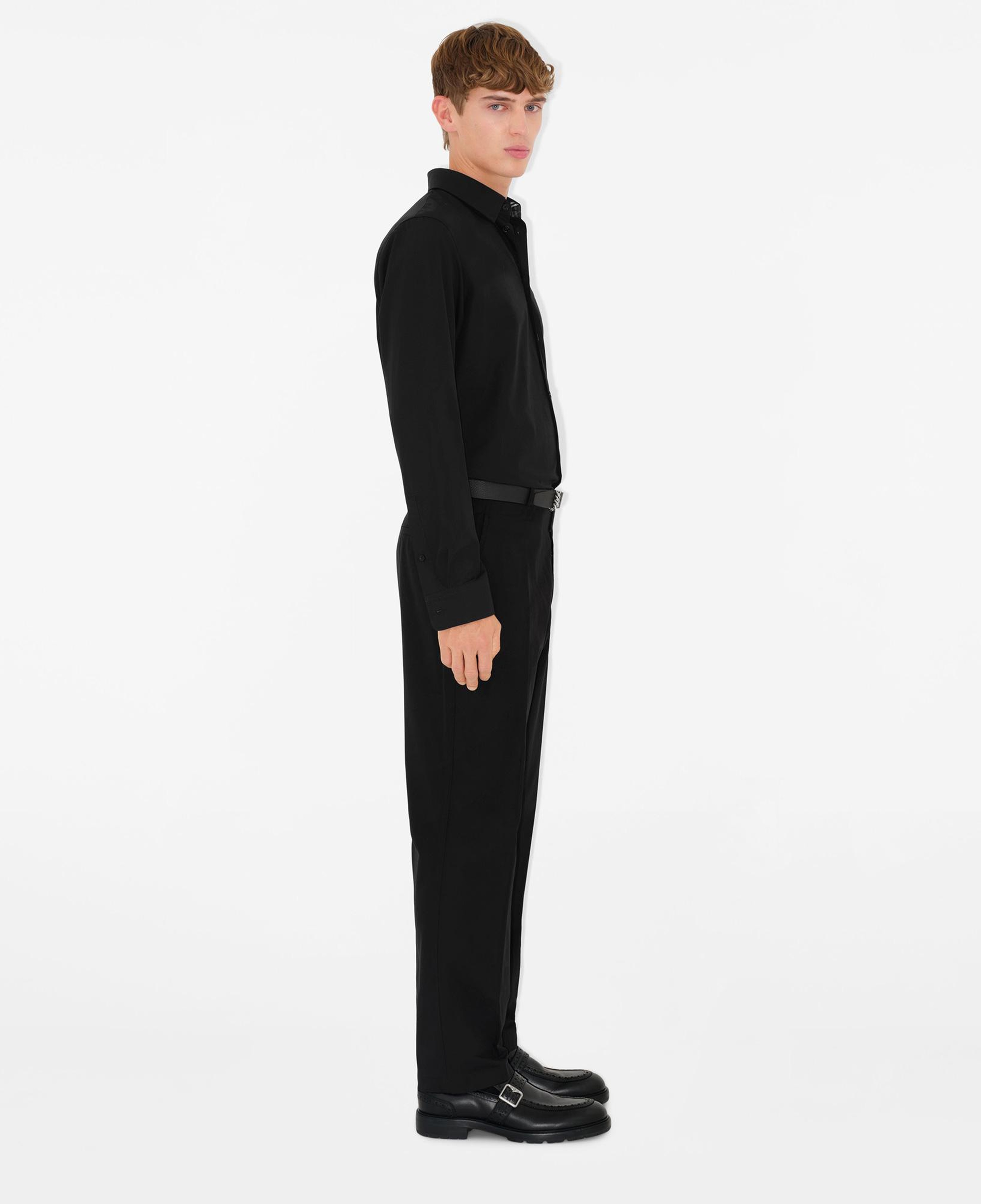 Burberry Ros Slim Fit Cotton Erkek Siyah Gömlek