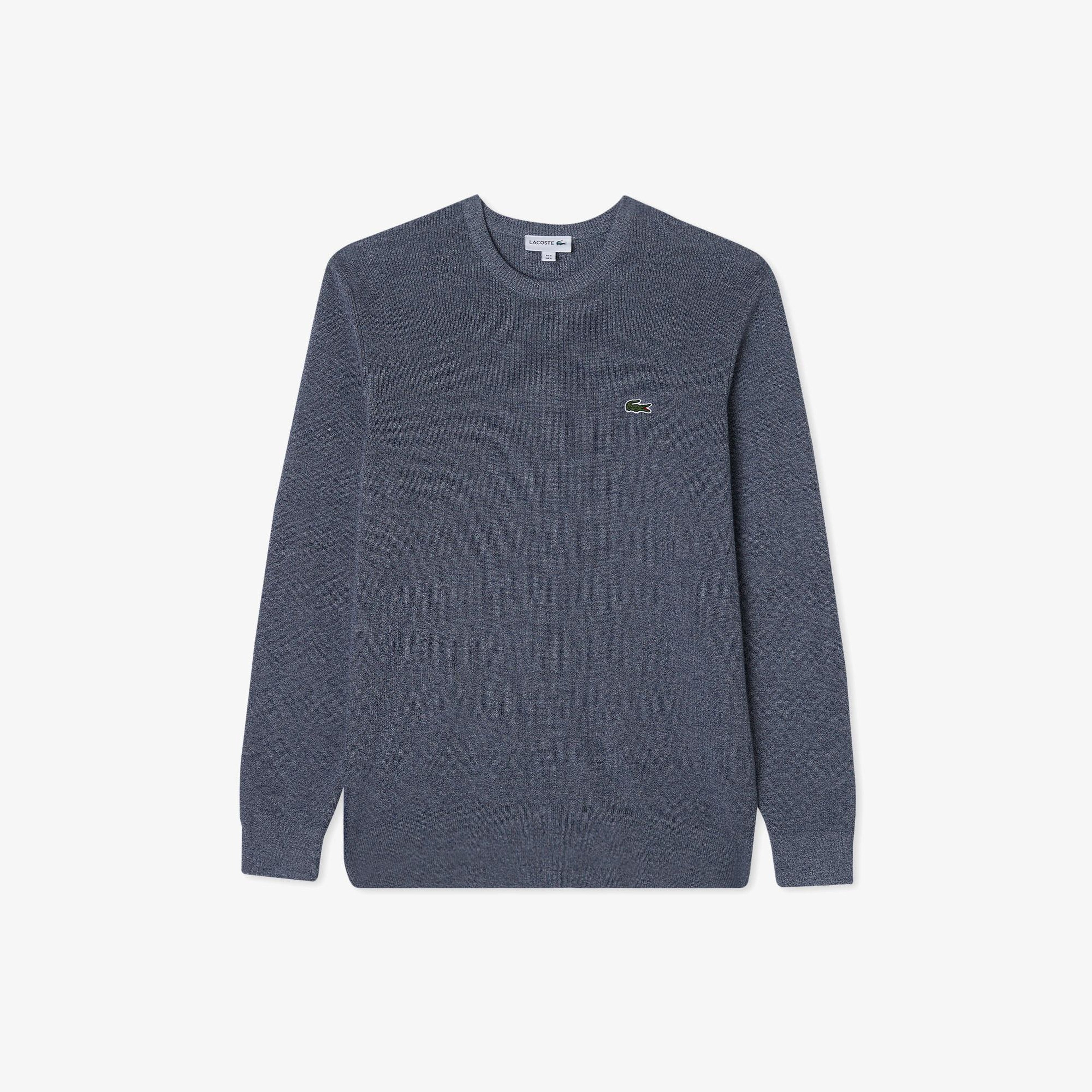 Erkek Regular Fit Bisiklet Yaka Gri Kazak