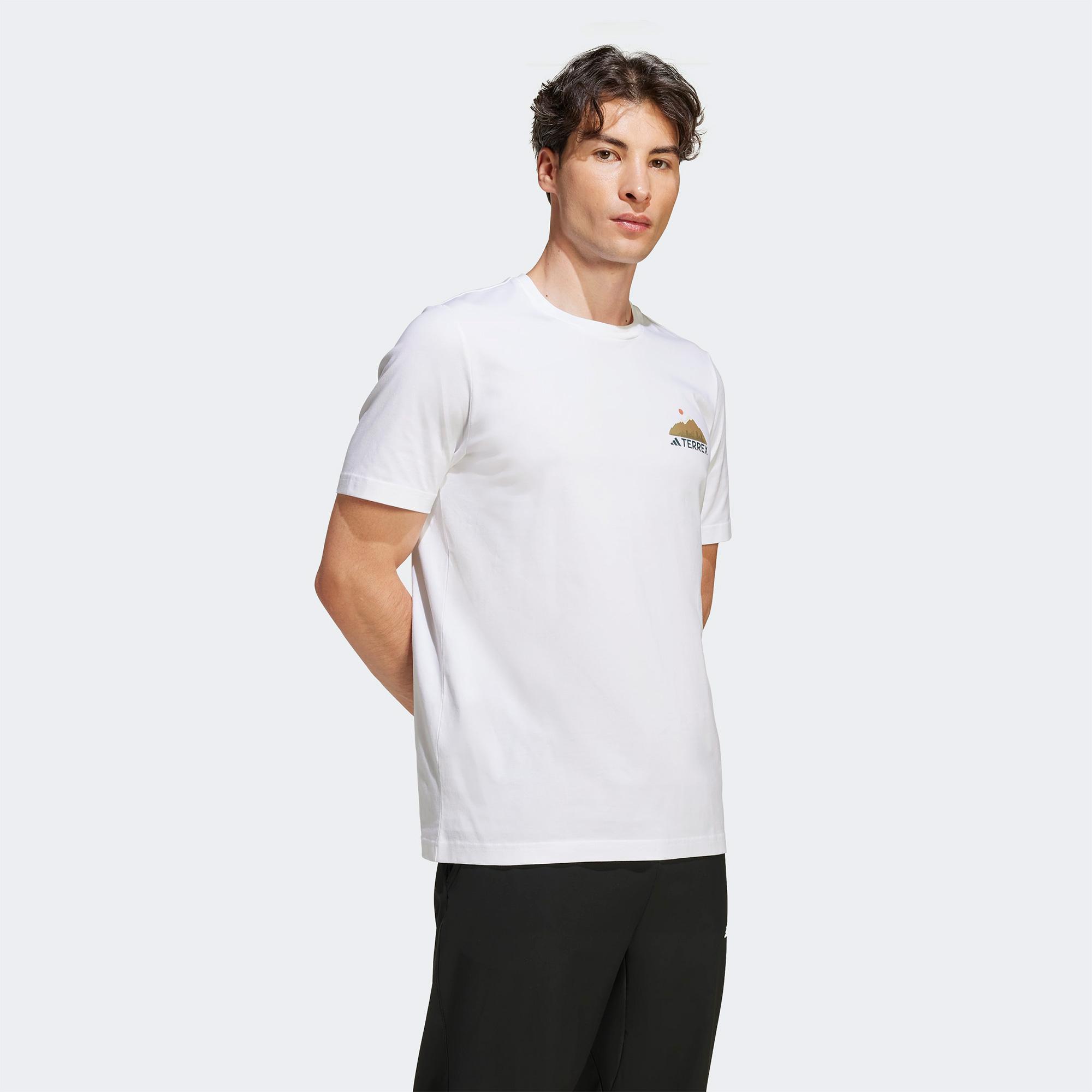 adidas Camp T Erkek Beyaz Yürüyüş T-Shirt
