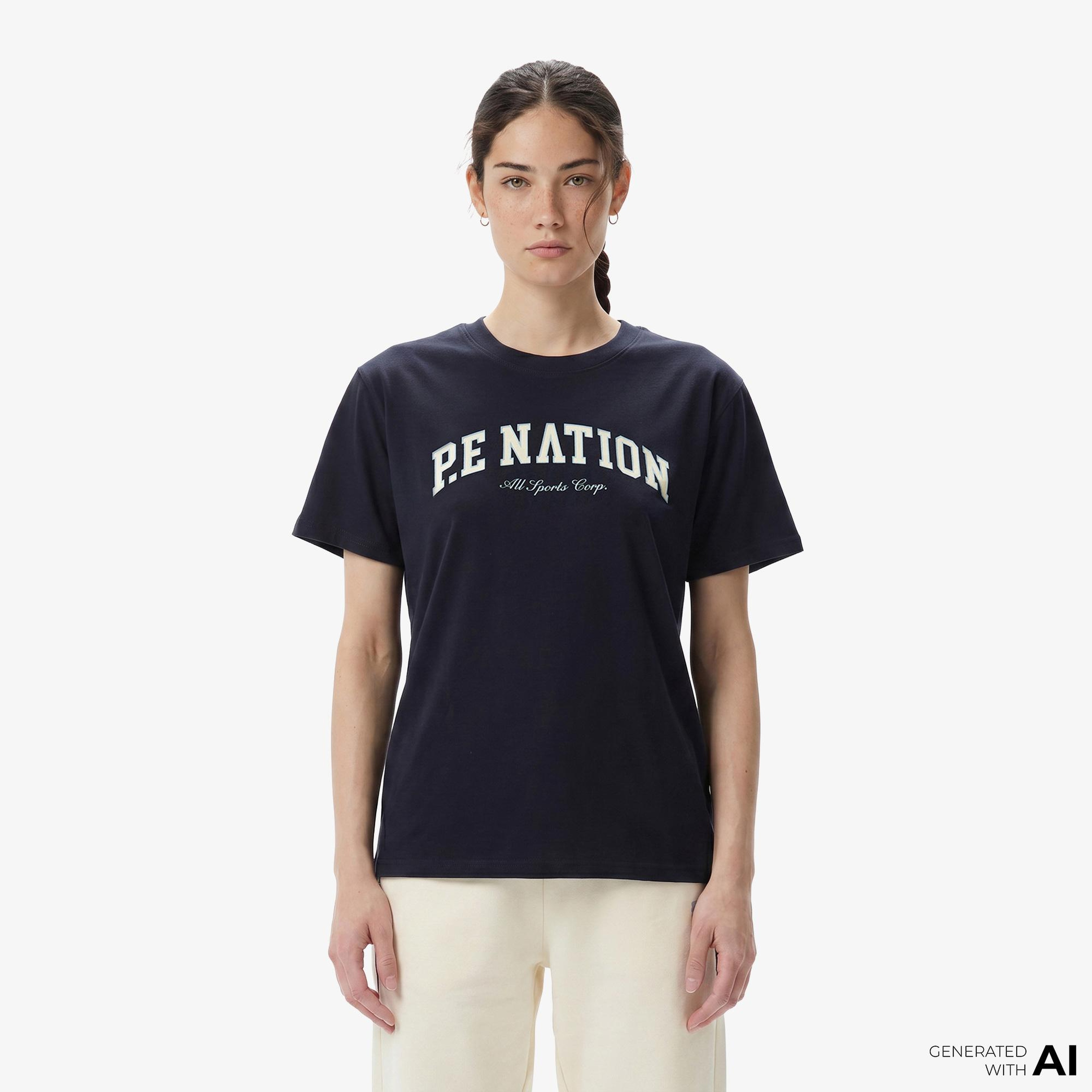 P.E Nation Heritage Kadın Lacivert T-Shirt