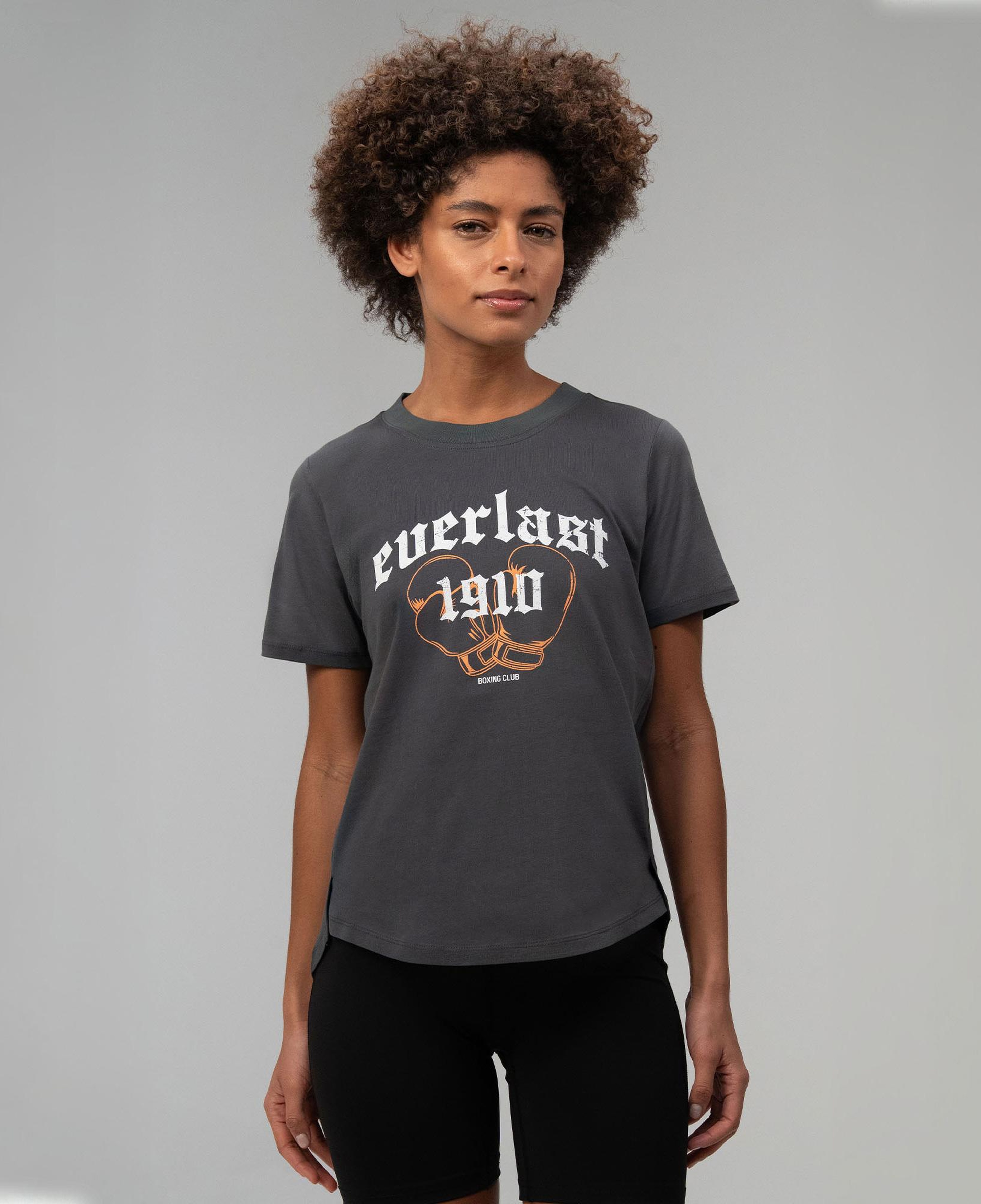 Everlast Graphic Boxing Collection Comfort Fit Gri Kadın T-Shirt