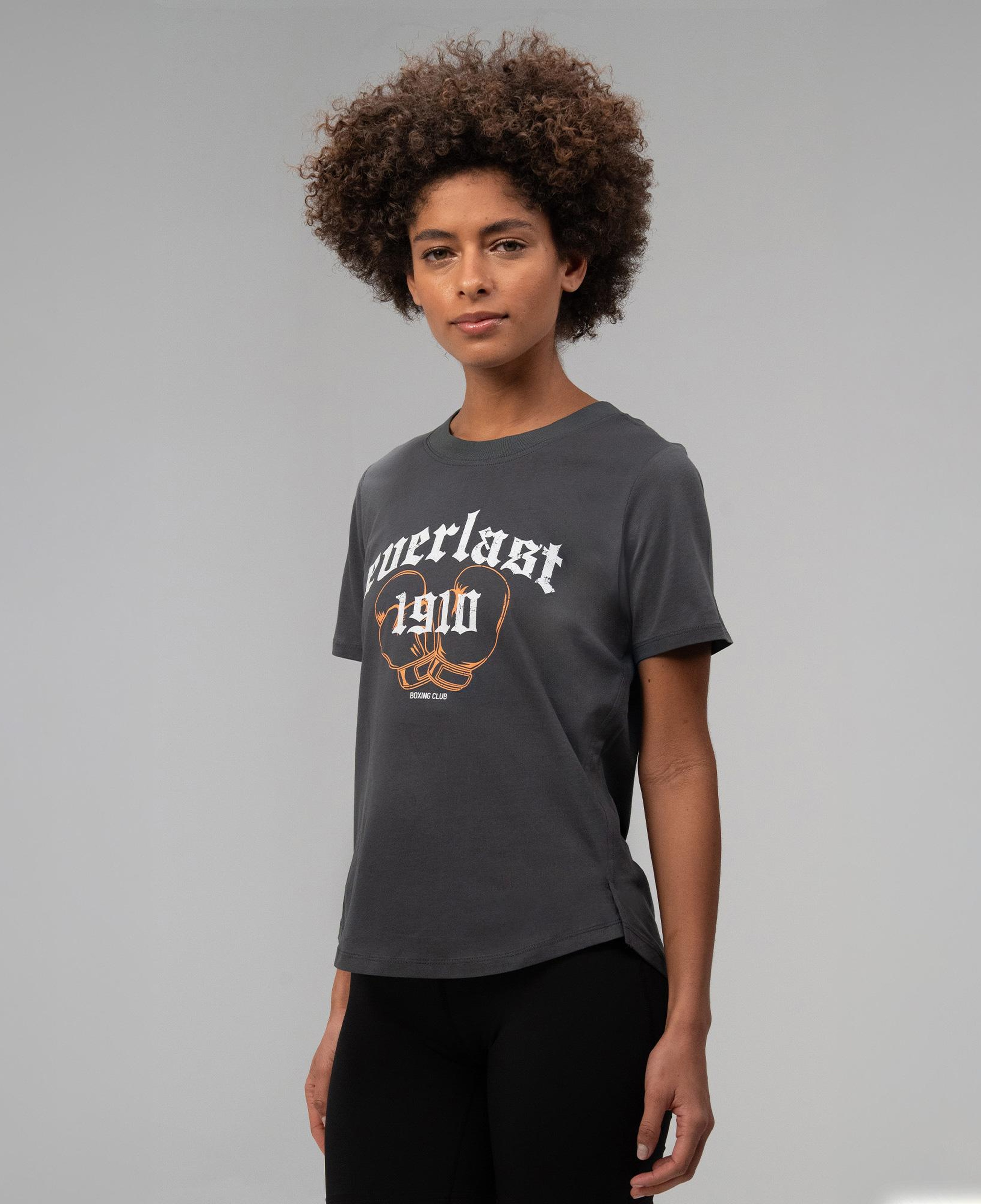 Everlast Graphic Boxing Collection Comfort Fit Gri Kadın T-Shirt