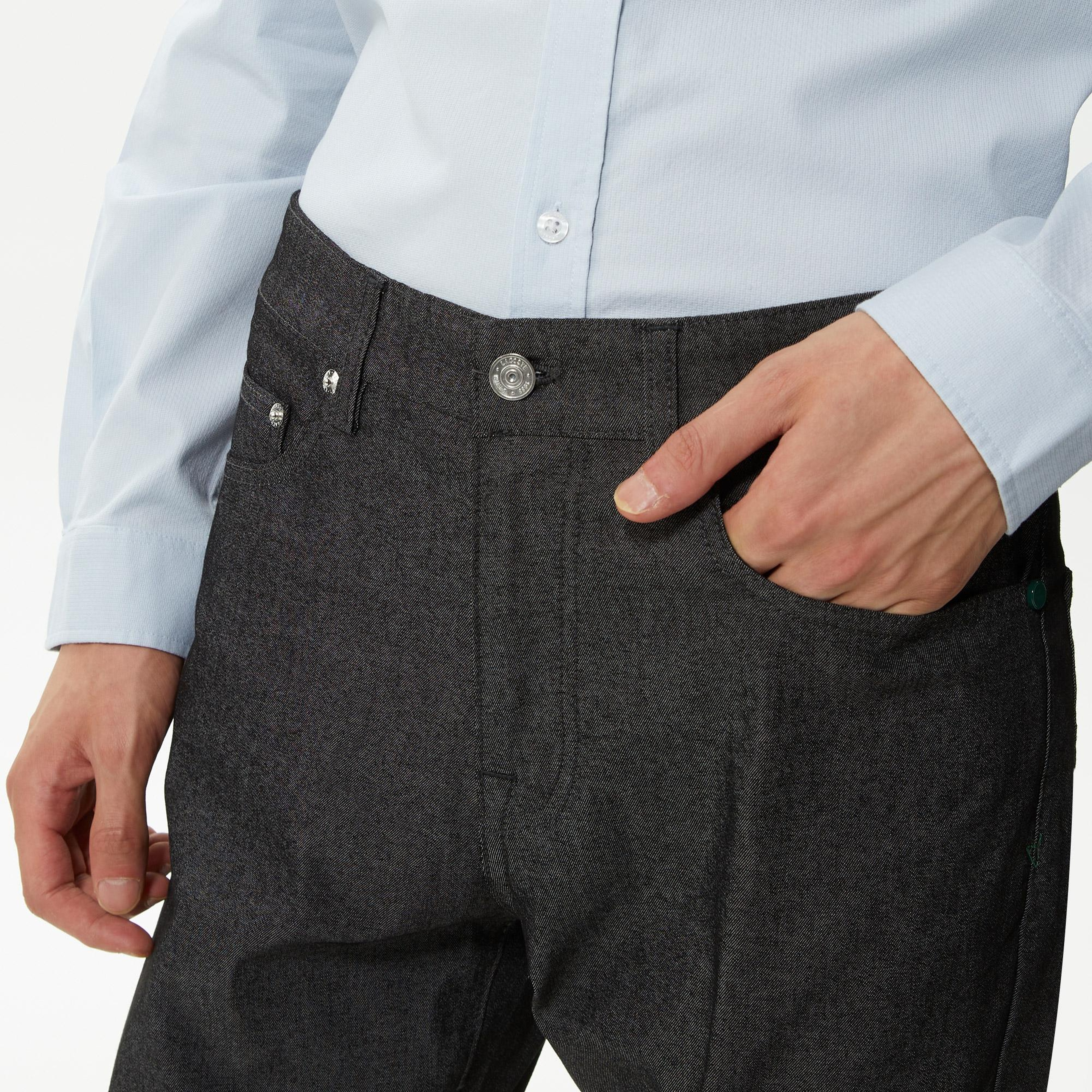 Erkek Slim Fit Siyah Pantolon
