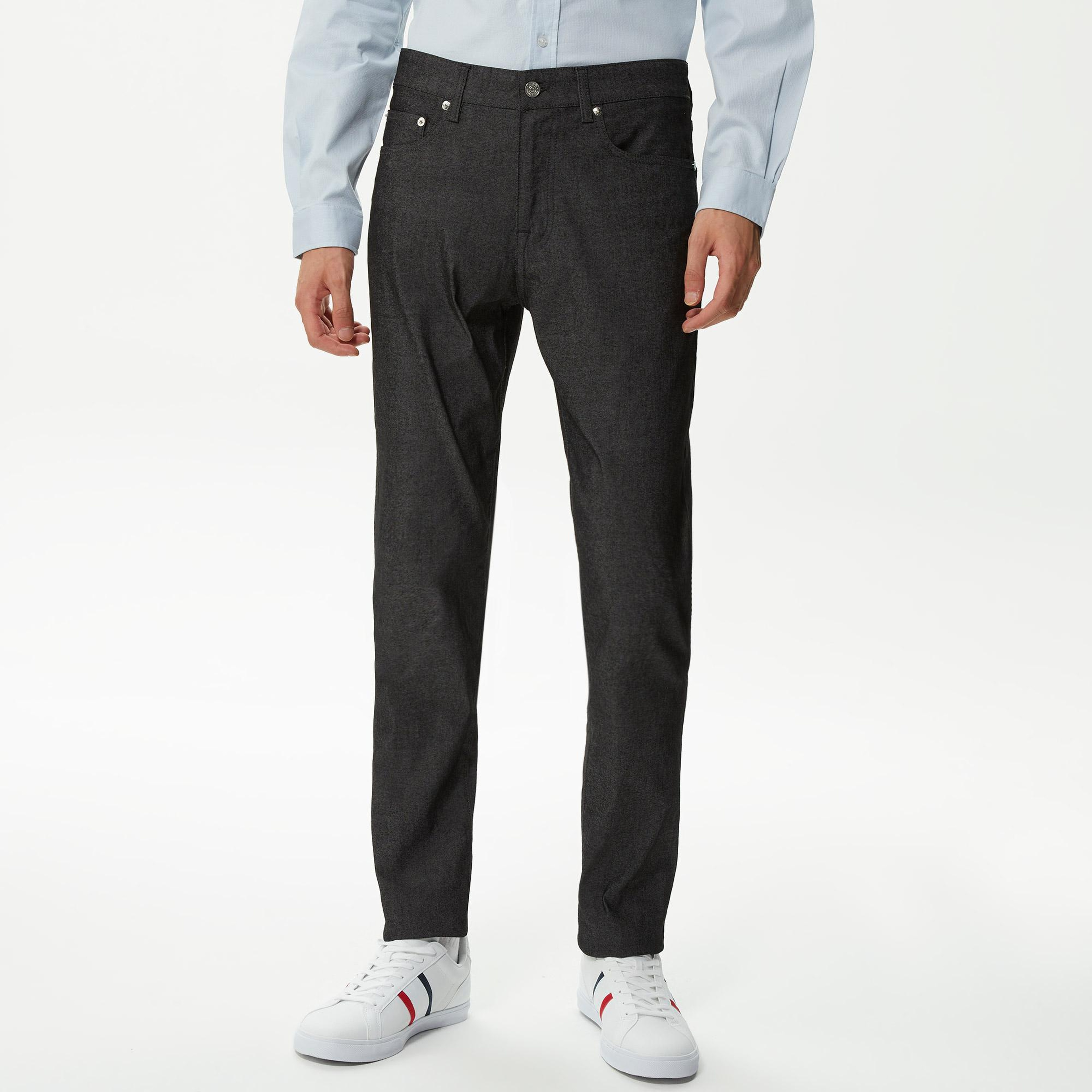 Erkek Slim Fit Siyah Pantolon