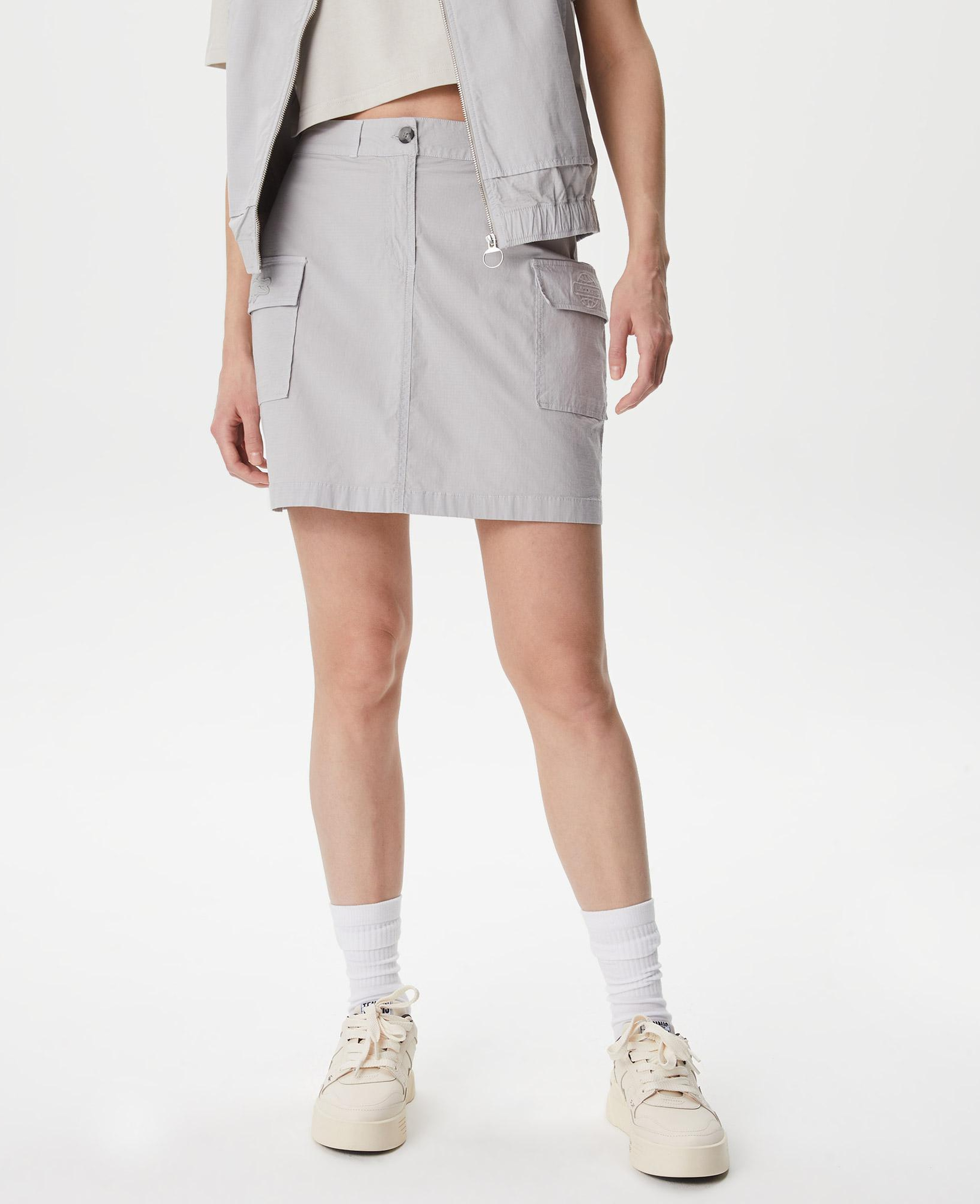 Lacoste House of SuperStep X Lacoste Kadın Gri Etek
