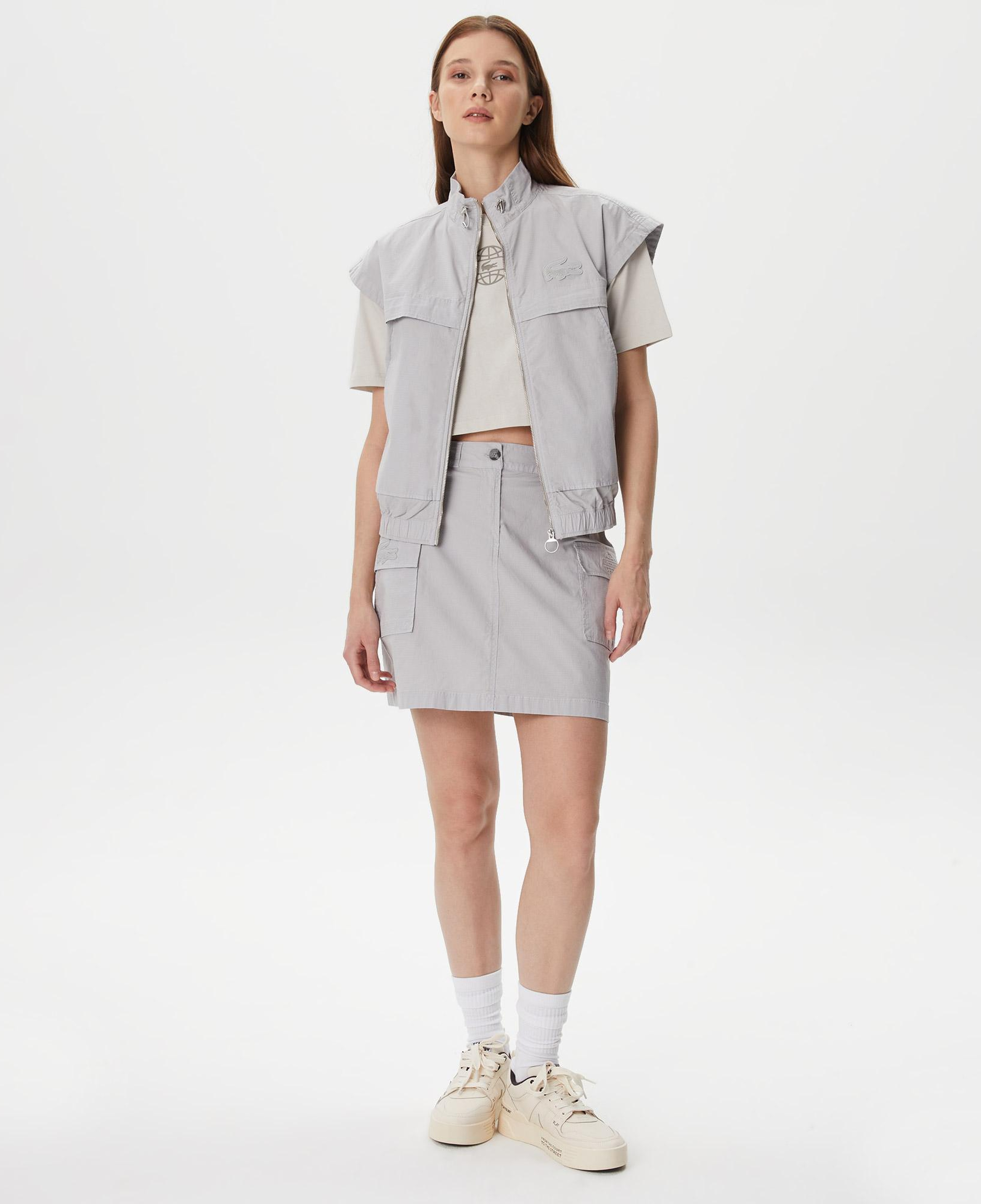 Lacoste House of SuperStep X Lacoste Kadın Gri Etek