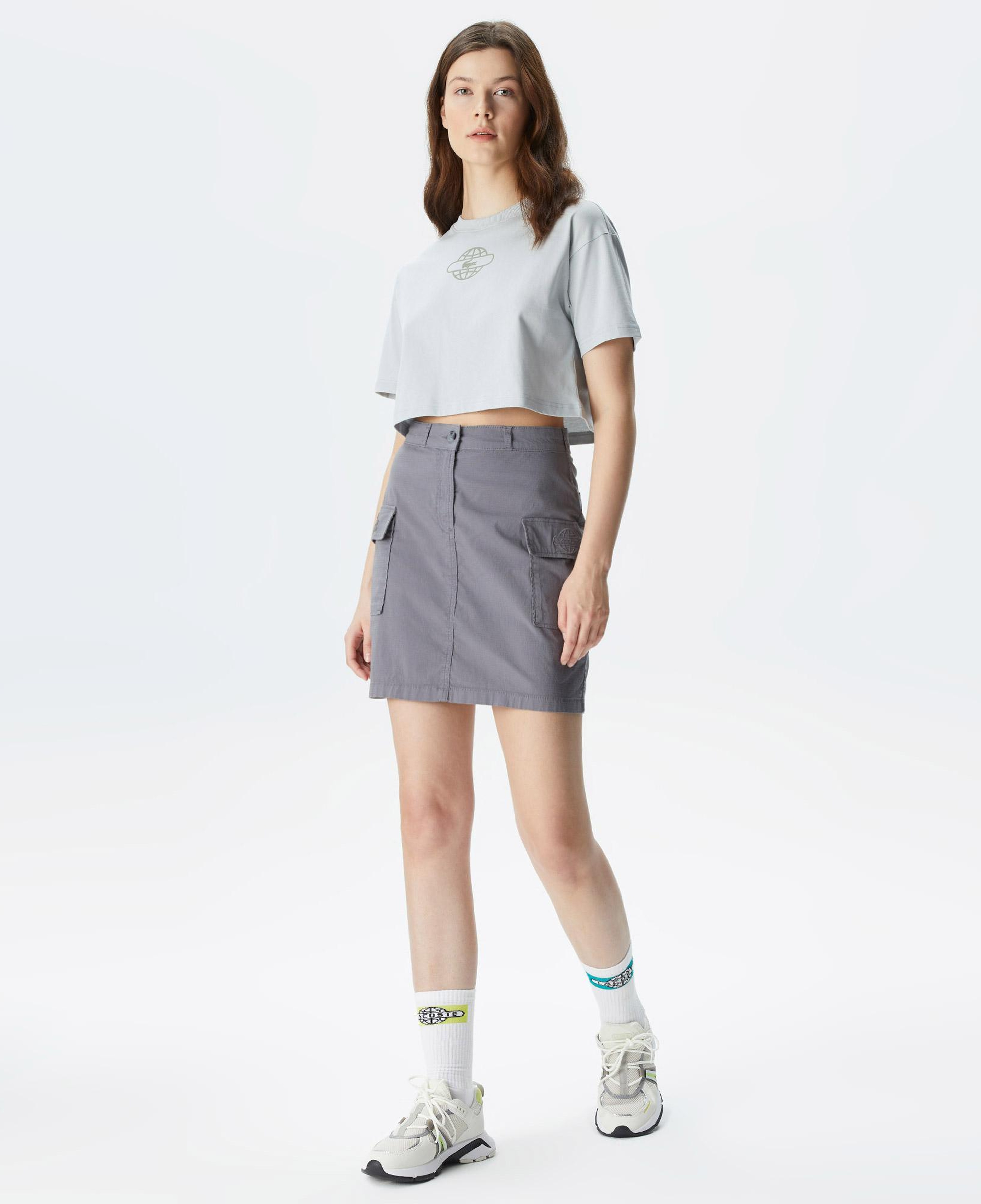 Lacoste House of SuperStep X Lacoste Kadın Gri Etek