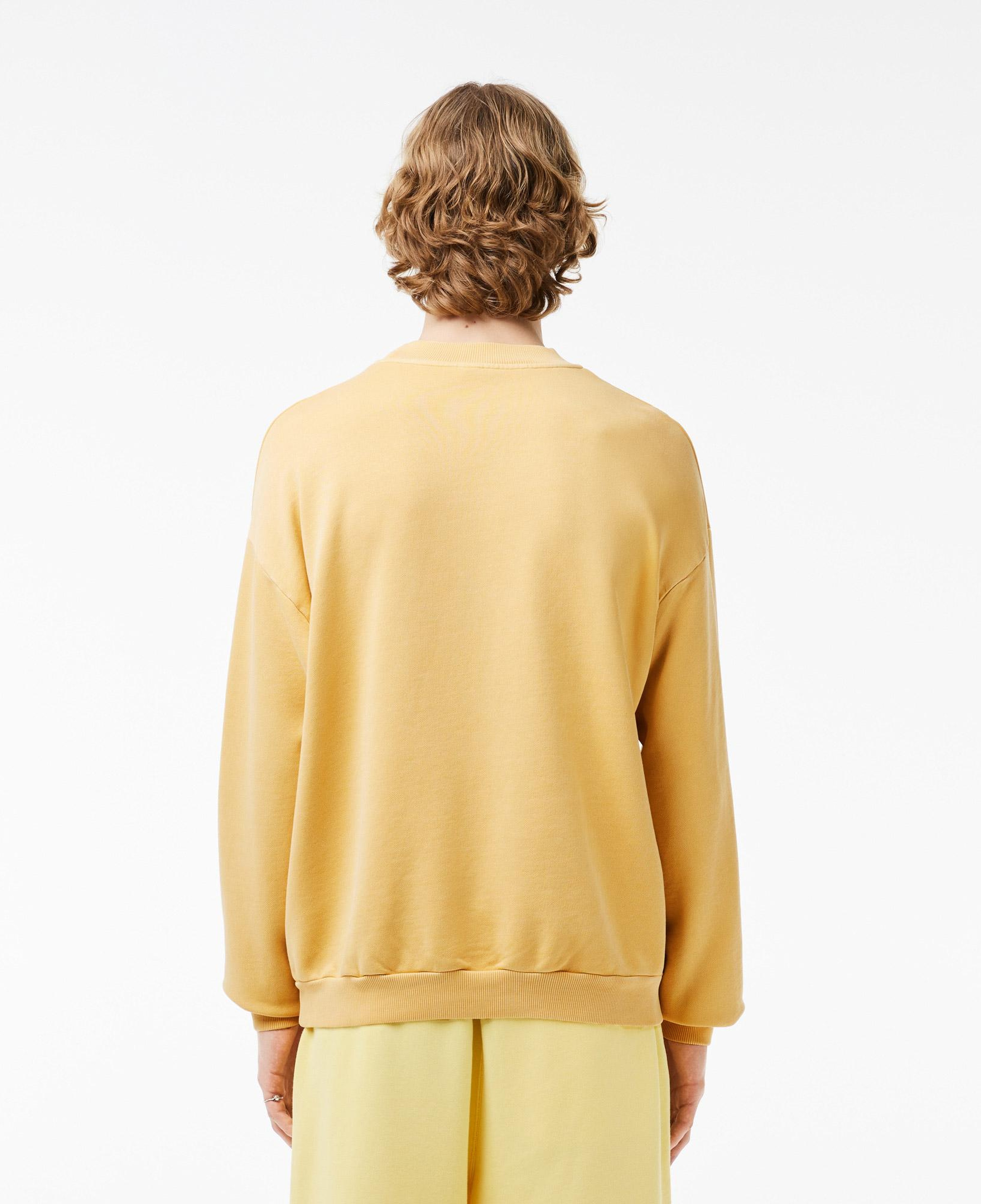 Erkek Loose Fit Bisiklet Yaka Sarı Sweatshirt