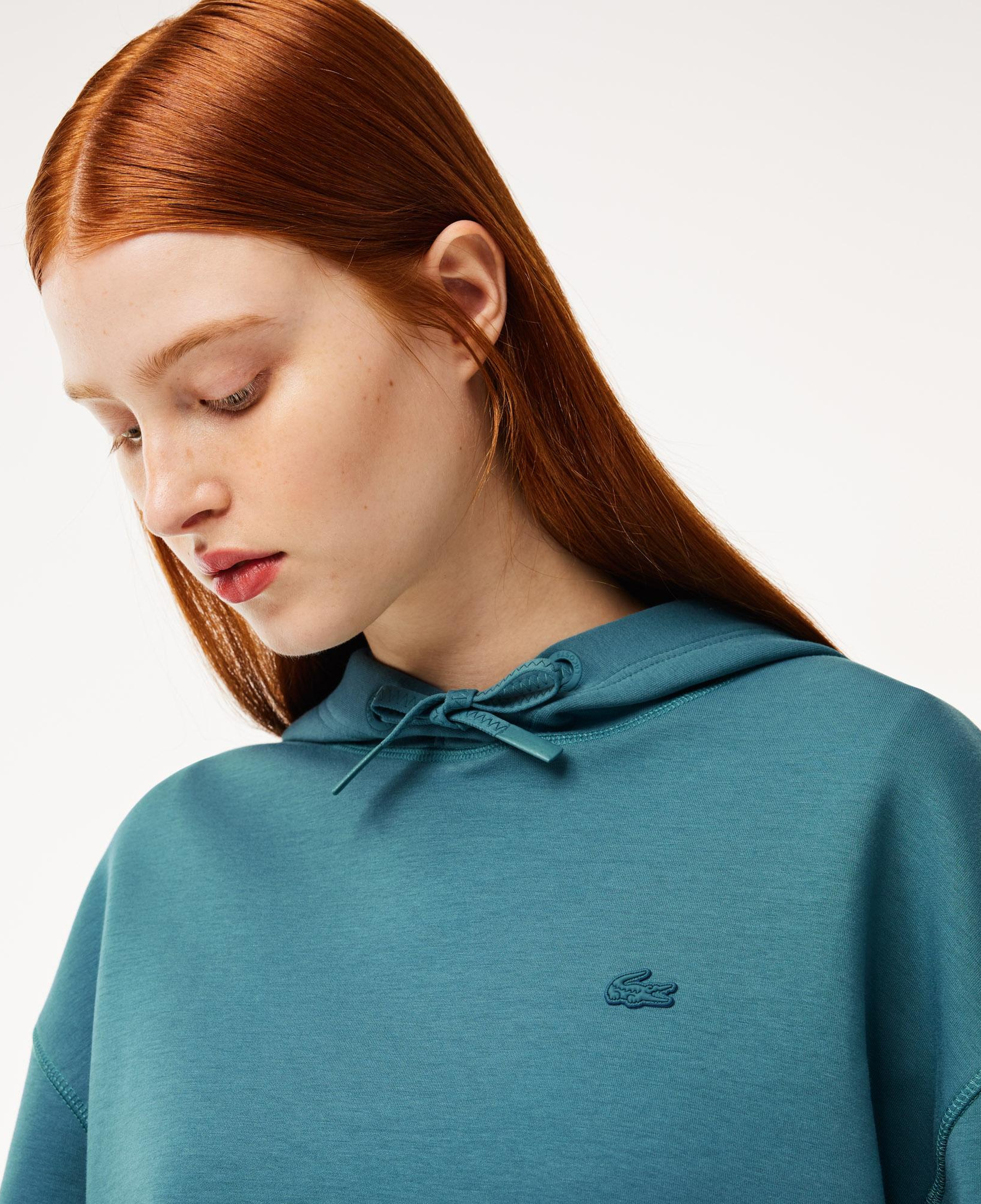 Kadın Kapüşonlu Mavi Sweatshirt