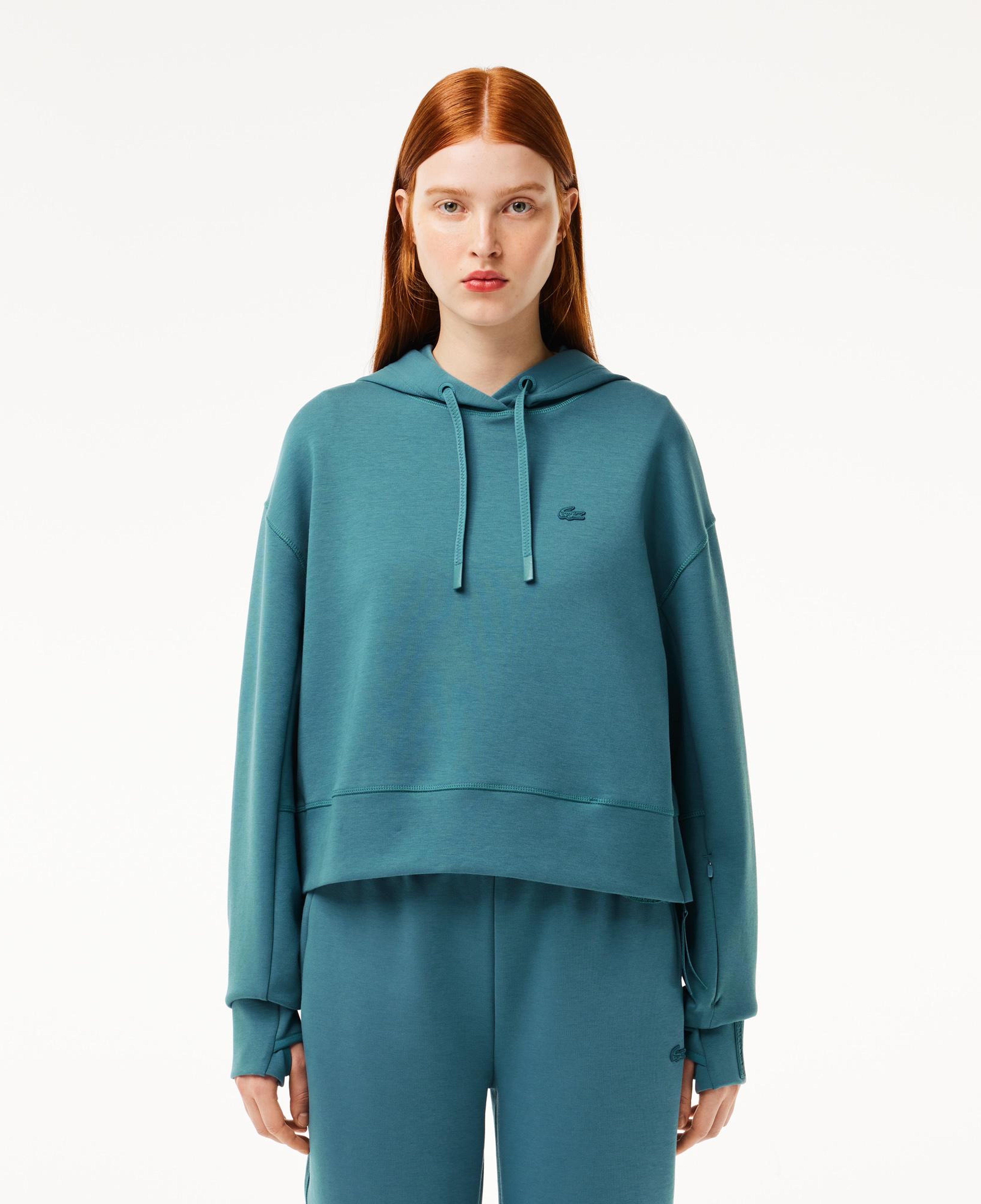 Kadın Kapüşonlu Mavi Sweatshirt