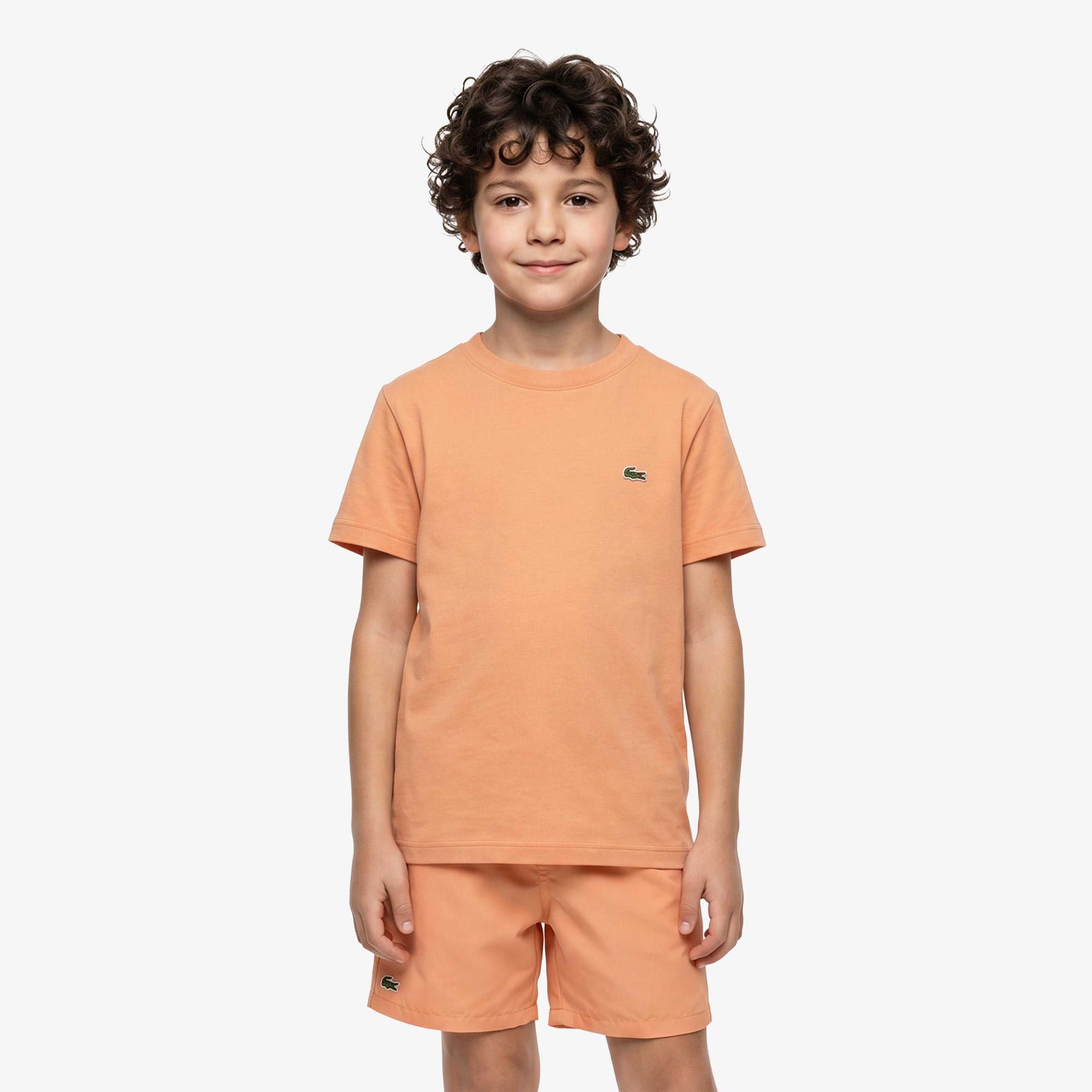 Çocuk Bisiklet Yaka Turuncu T-Shirt